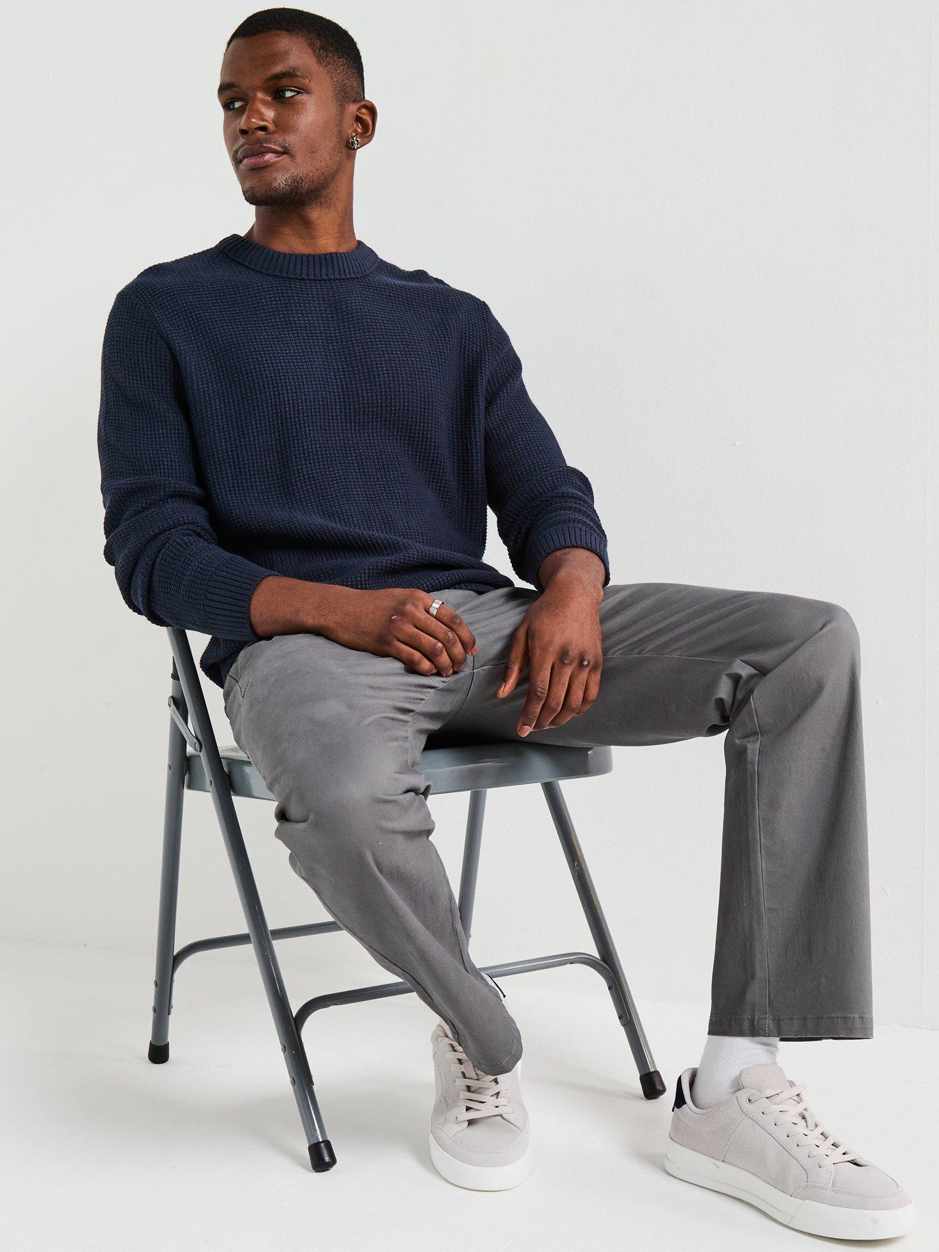 Image 5 of 6 of Jack & Jones Roy Knit Crew Neck Knitted Jumper - Navy