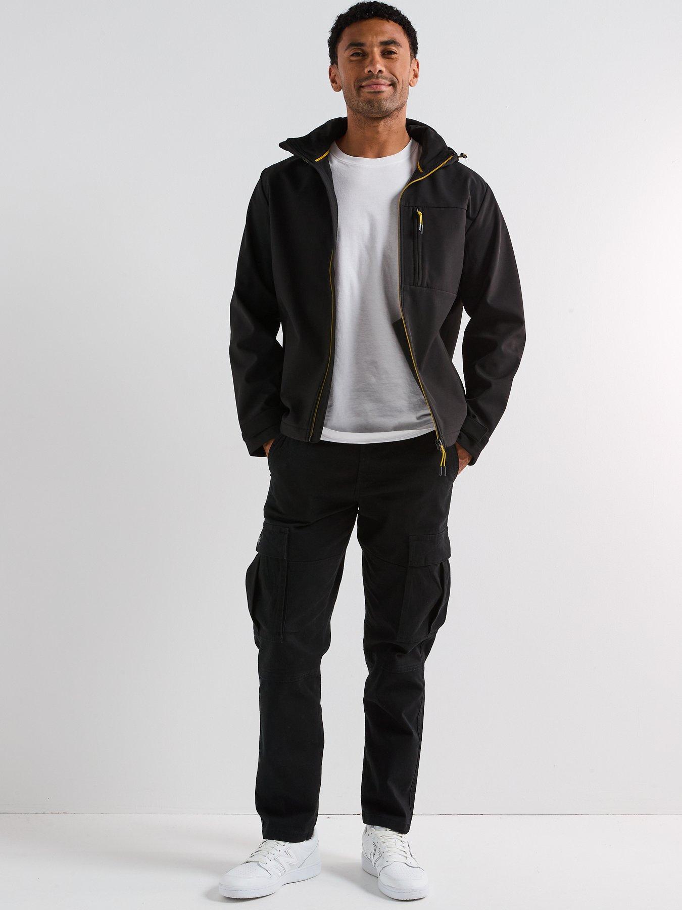 Image 3 of 6 of Jack & Jones Hatcher Softshell Hooded Coat - Black