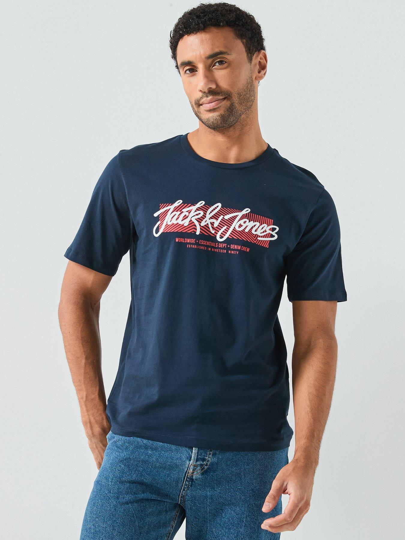 Jack & Jones Short Sleeve Logo T-Shirt - Navy