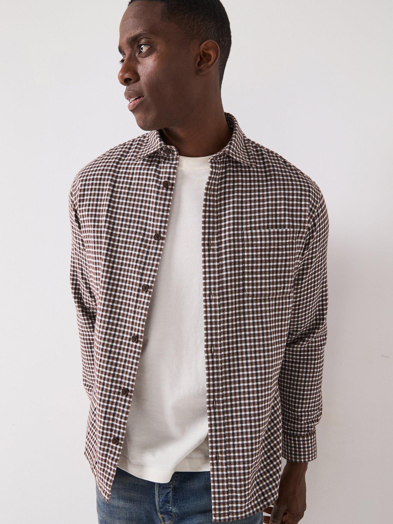 Jack & Jones James Mini Check Long Sleeve Shirt - Navy