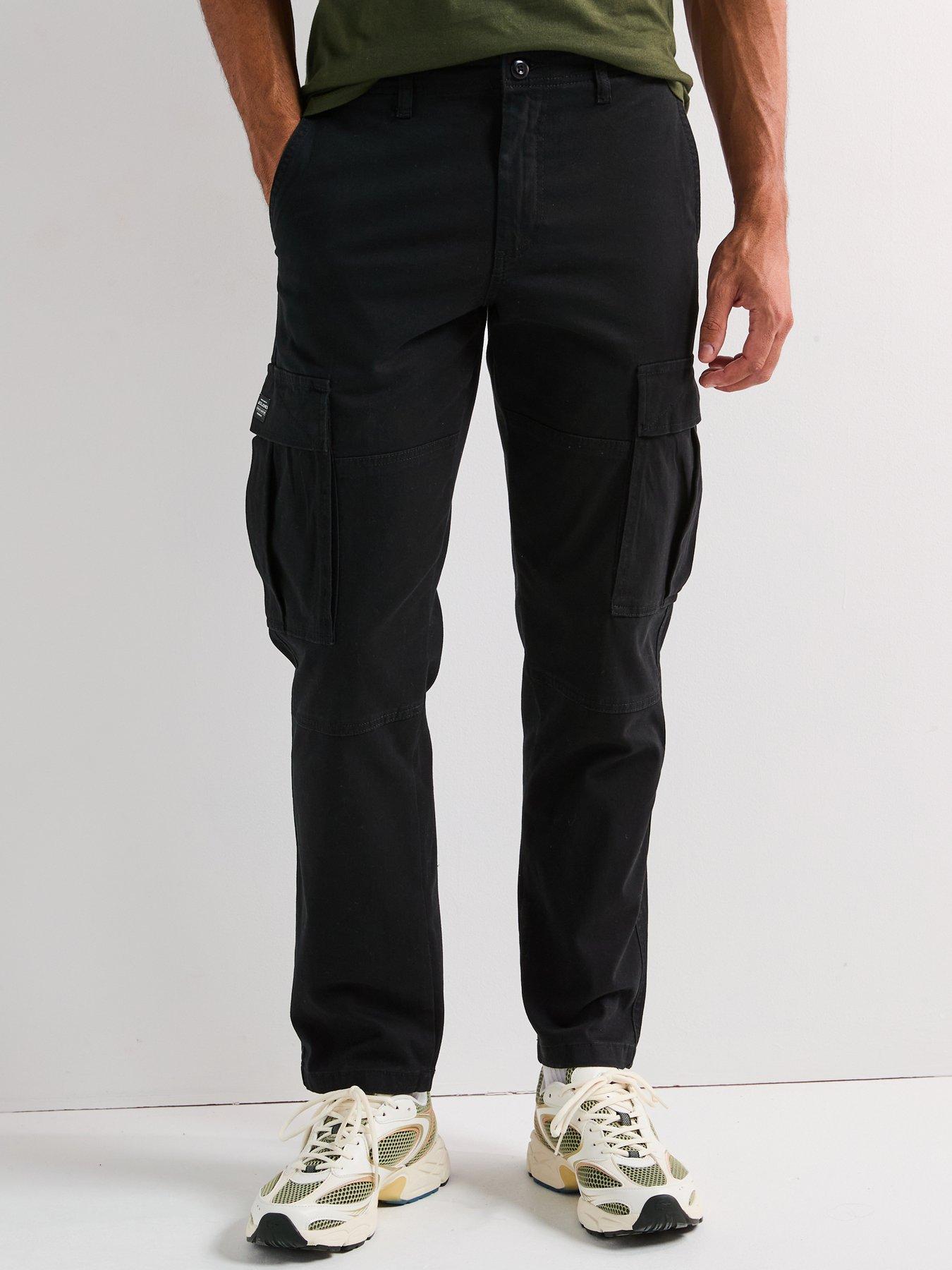 jack-jones-kane-jonnie-cargo-pants-blackfront