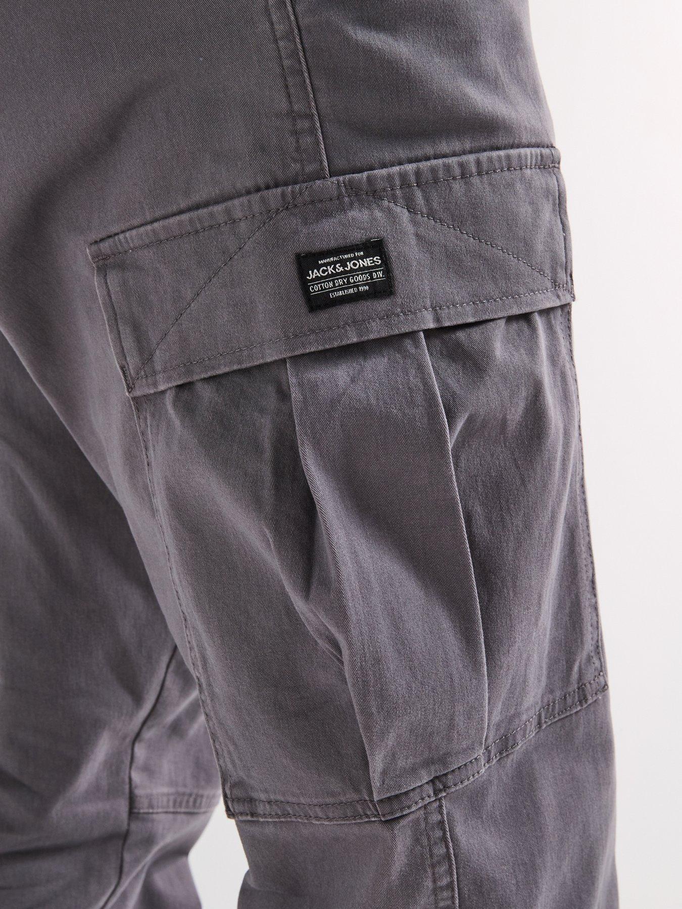Image 4 of 6 of Jack & Jones Kane Jonnie Cargo Pants - Grey