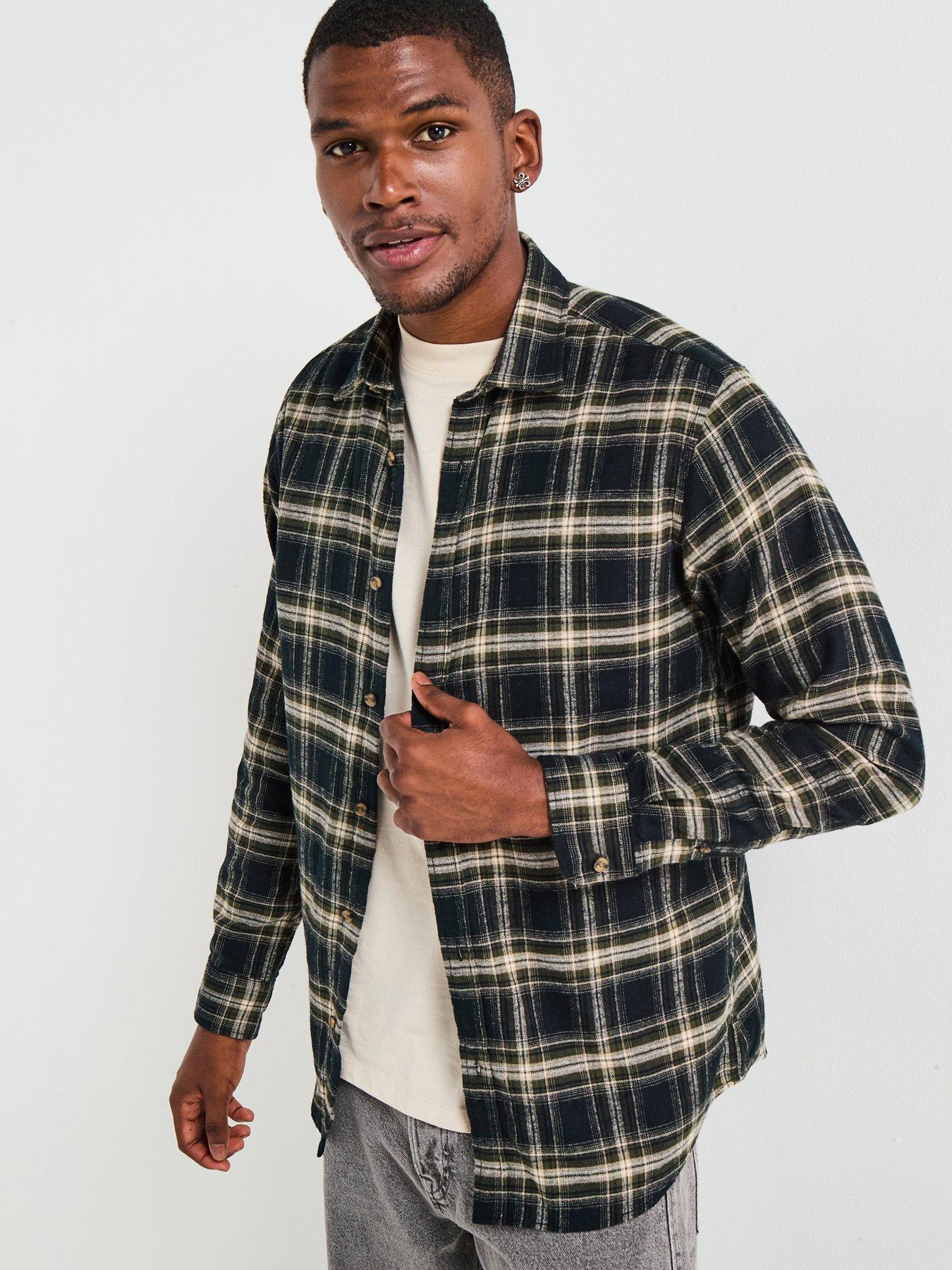 Image 1 of 6 of Jack & Jones Joshua Long Sleeve Check Shirt - Black