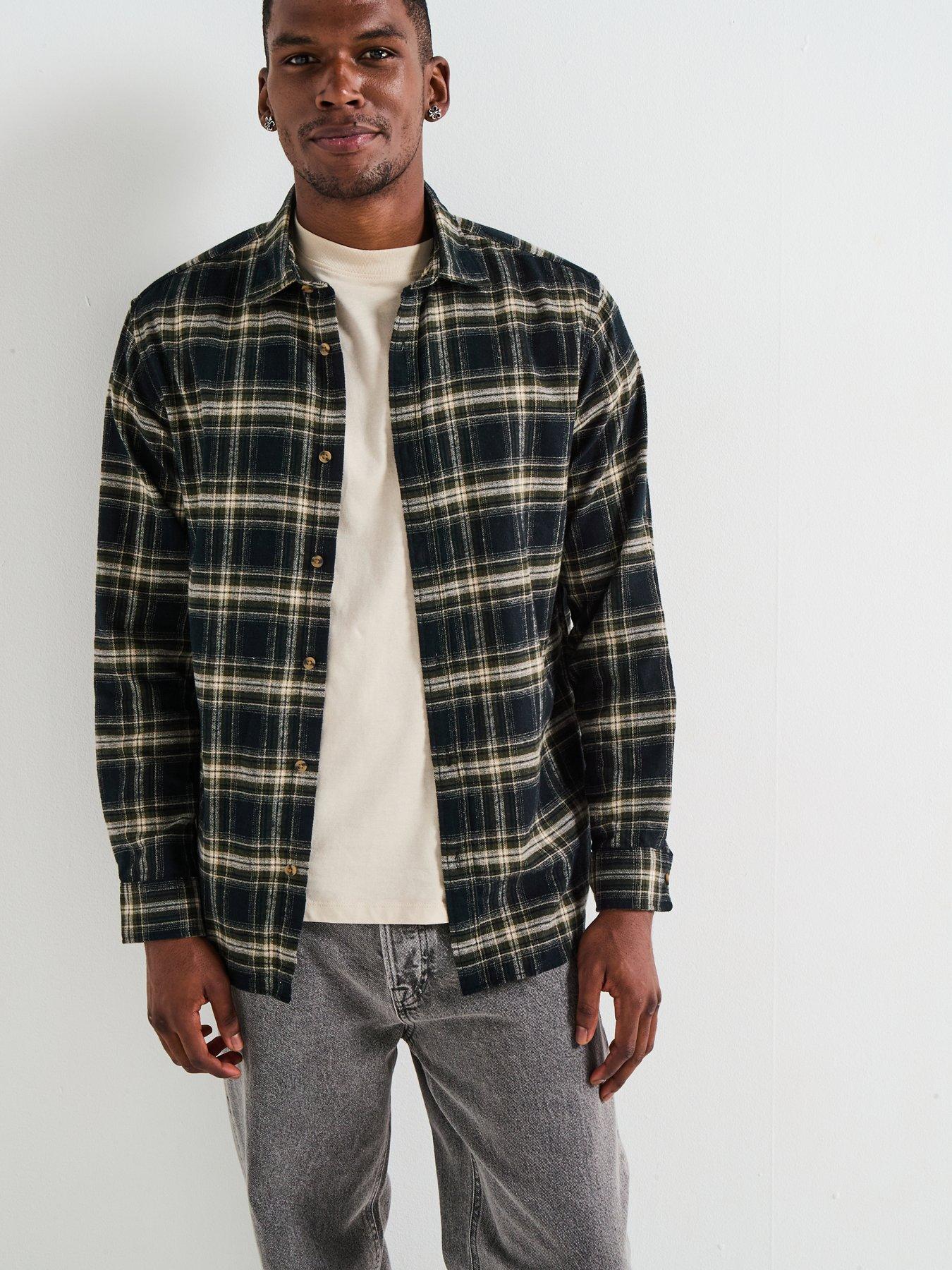 Image 6 of 6 of Jack & Jones Joshua Long Sleeve Check Shirt - Black