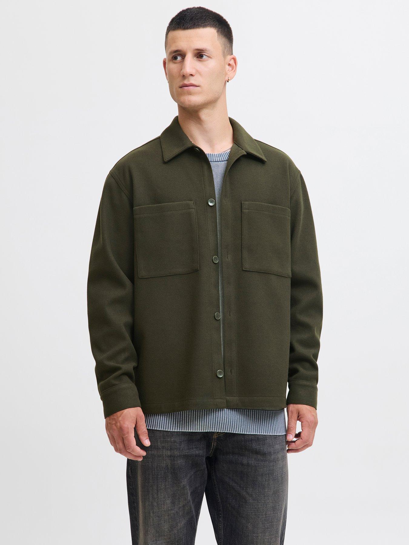 Jack & Jones Jerry Long Sleeve Overshirt - Dark Green