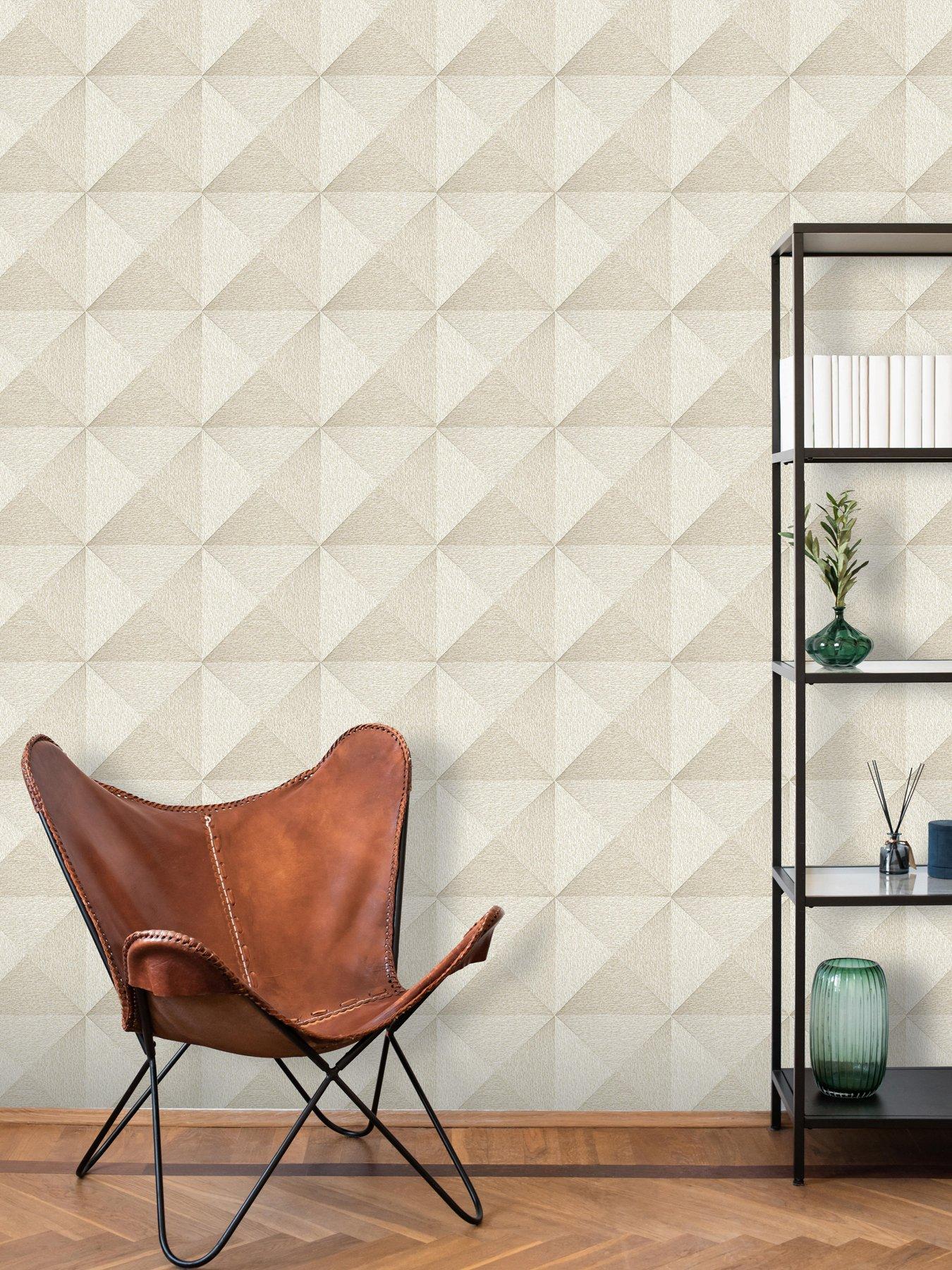 Image 1 of 5 of Design ID Santa Fe Weaved Cube Wallpaper in Cream