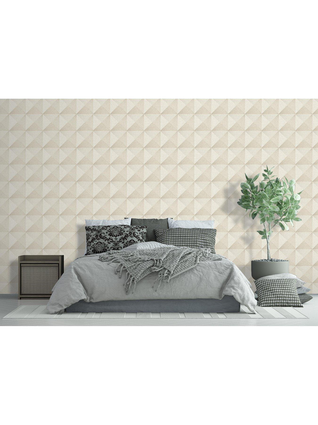 Image 4 of 5 of Design ID Santa Fe Weaved Cube Wallpaper in Cream