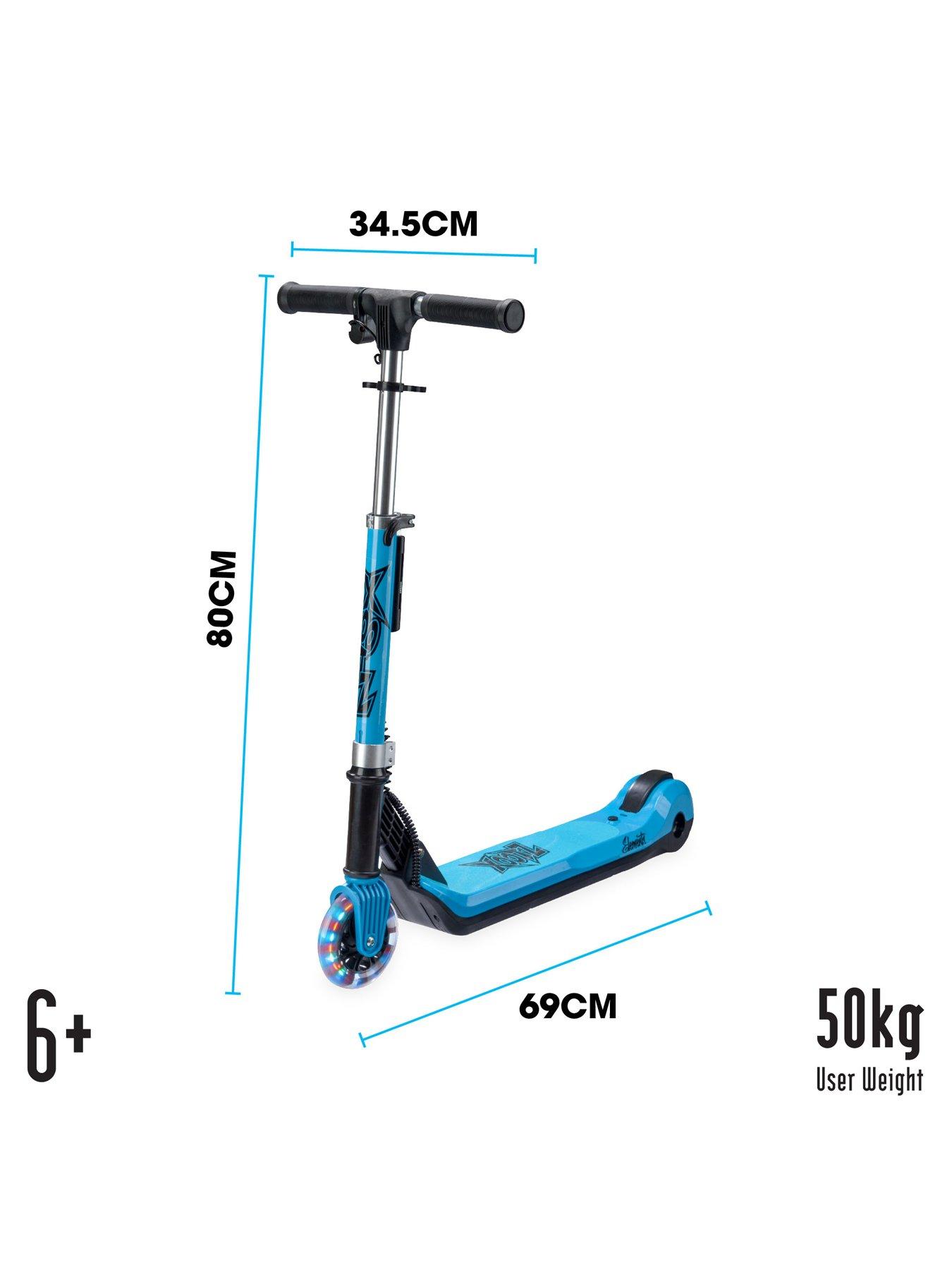 Image 7 of 7 of XOOTZ Elements Electric Folding Kids Scooter - Blue