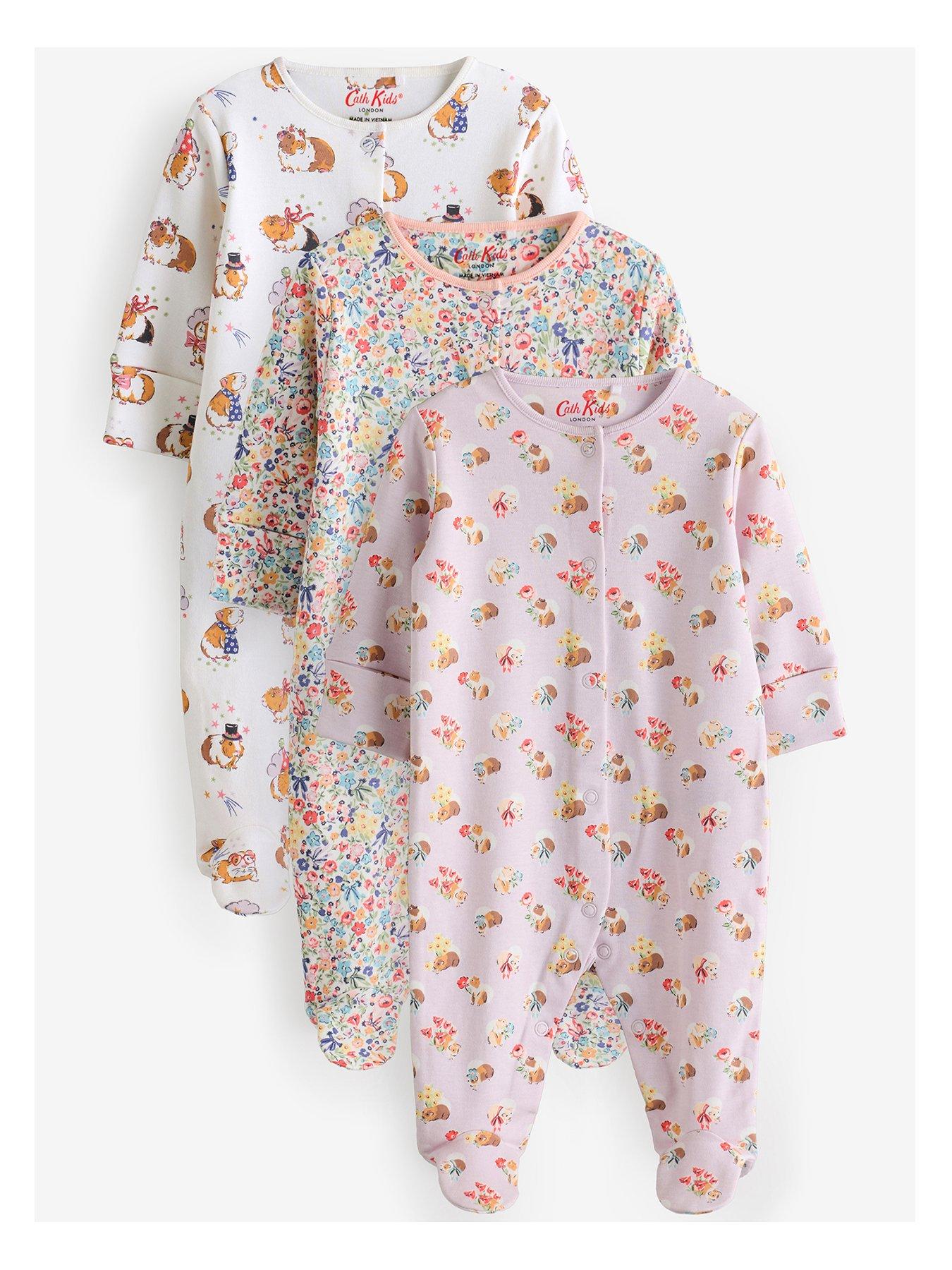 cath-kidston-cath-kidston-lilac-purple-floral-baby-100-cotton-sleepsuit