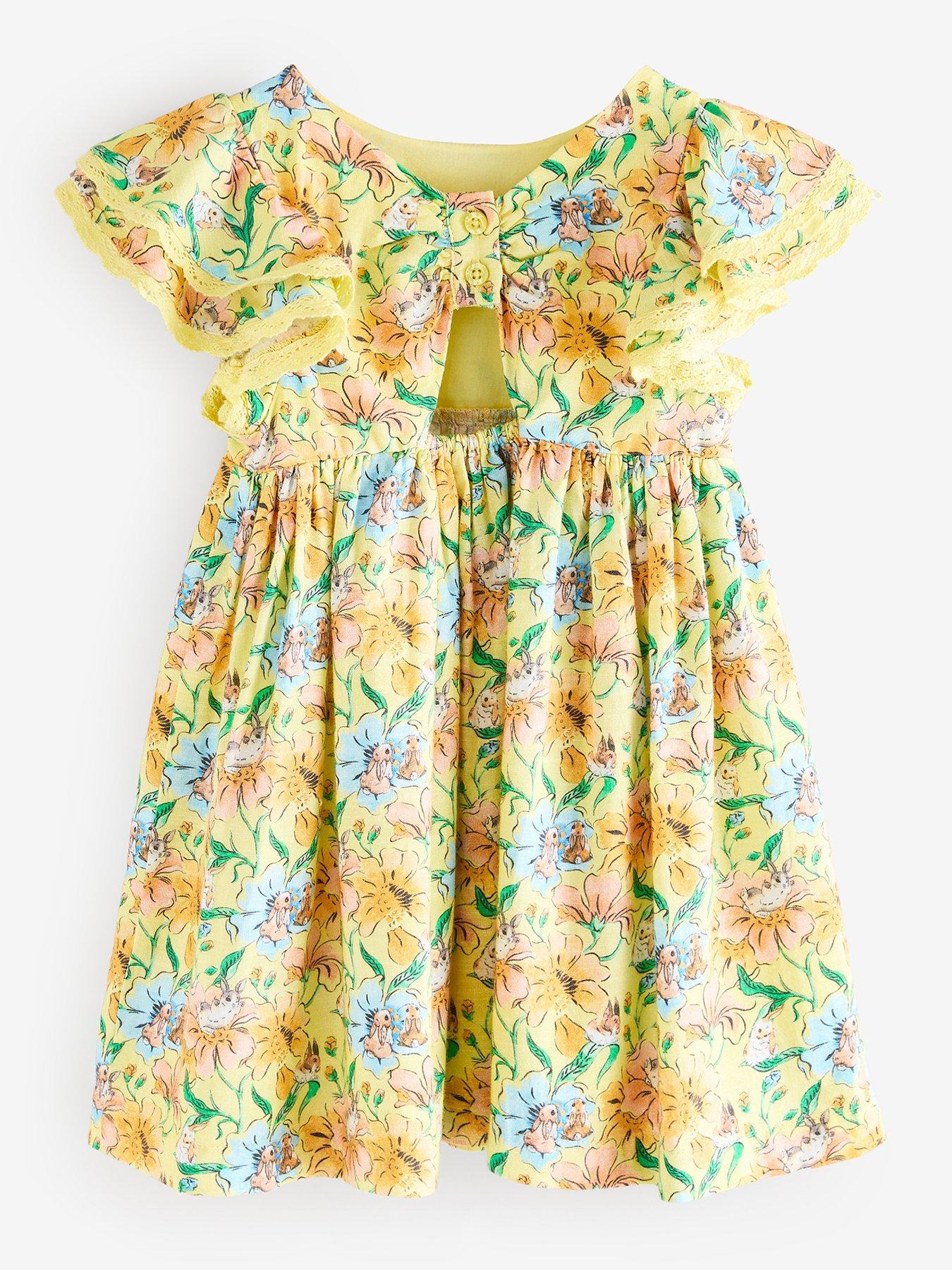 Image 3 of 6 of Cath Kidston Cath Kidston Yellow Bunny Print Dress