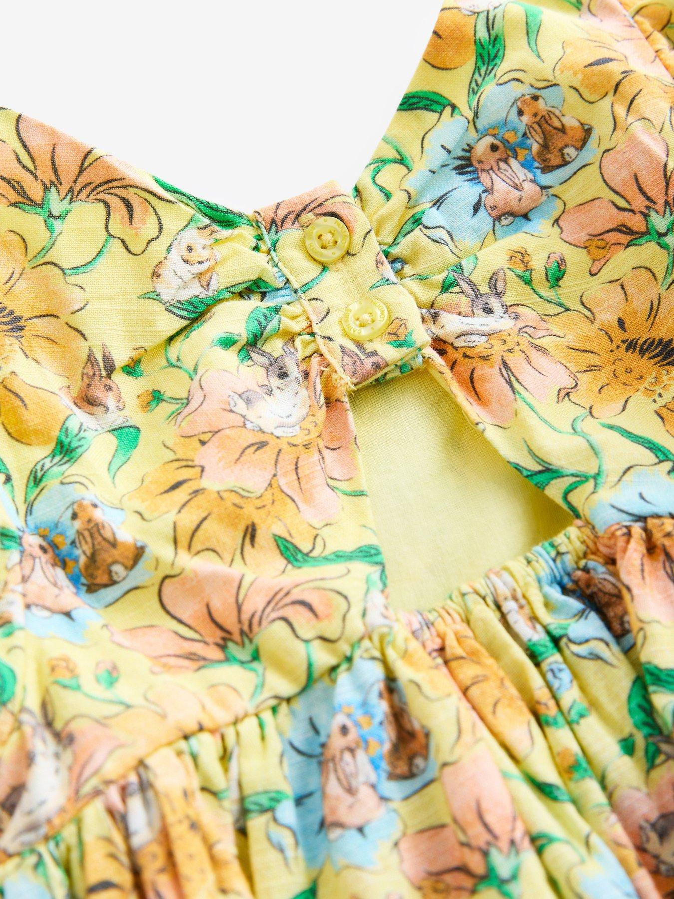 Image 4 of 6 of Cath Kidston Cath Kidston Yellow Bunny Print Dress