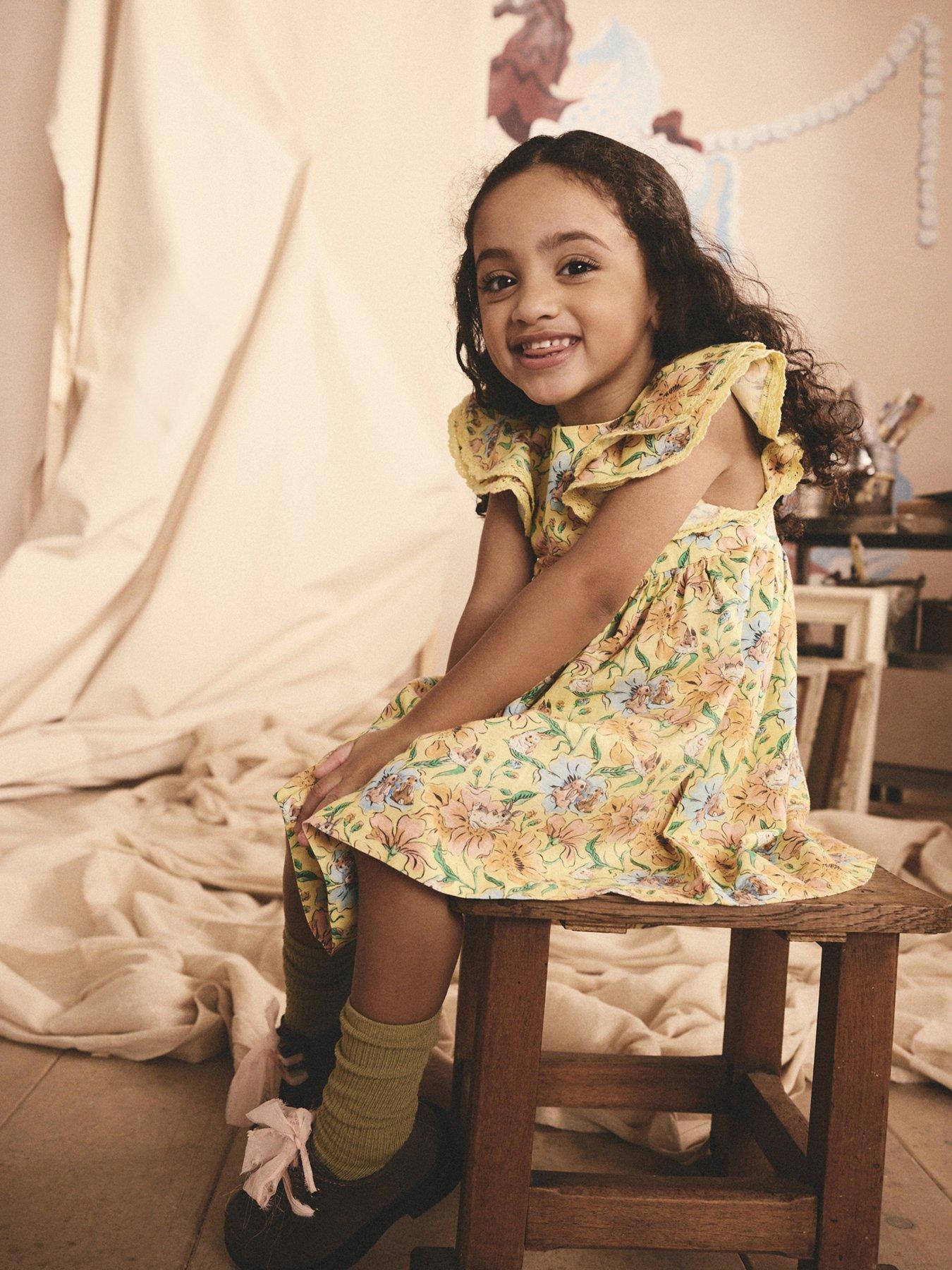 Image 6 of 6 of Cath Kidston Cath Kidston Yellow Bunny Print Dress