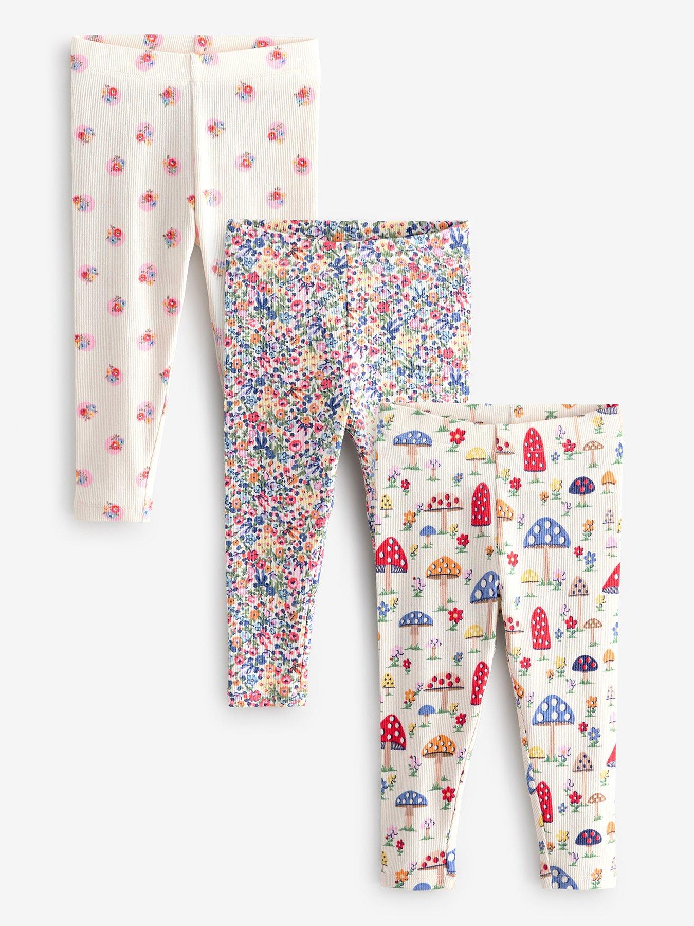 Image 1 of 3 of Cath Kidston Navy Floral Leggings 3 Pack