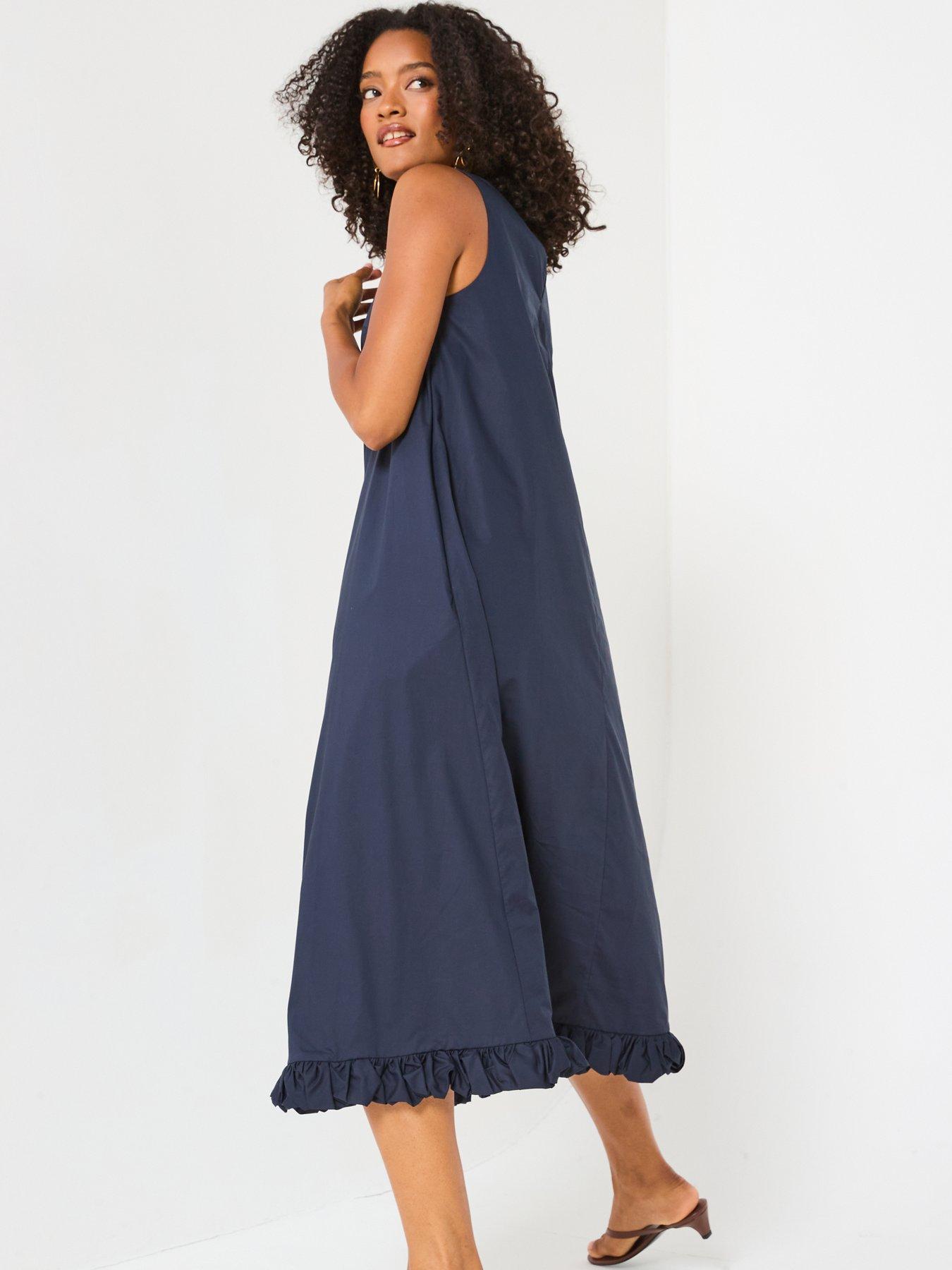 mei-meij-flared-midi-dress--polar-night-navystillFront