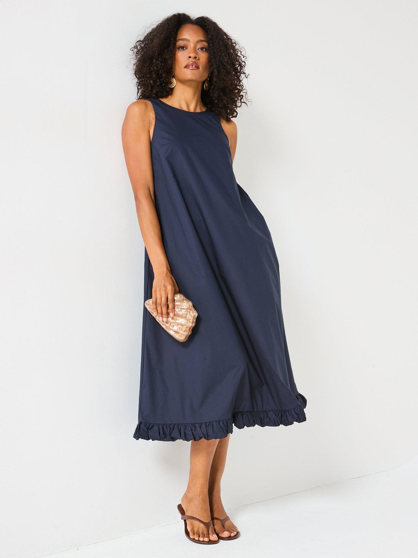mei-meij-flared-midi-dress--polar-night-navyback