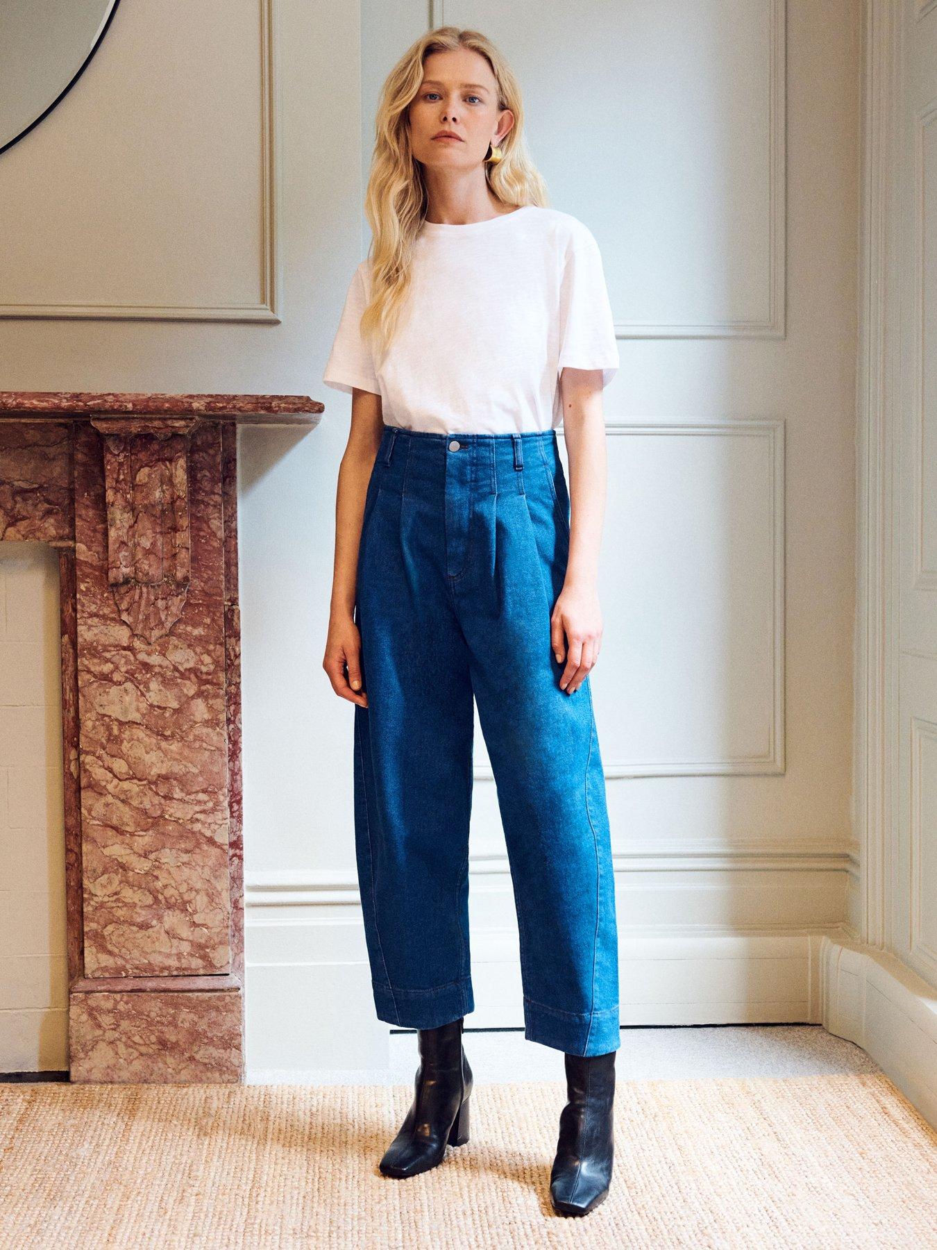 undefined Waverley Horseshoe Denim Trousers - Blue