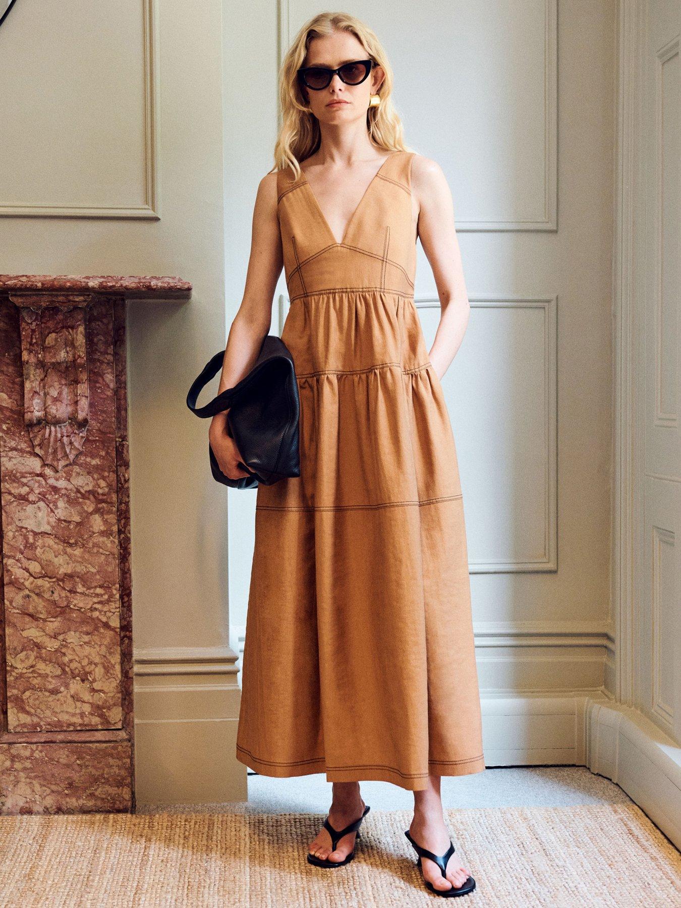 Image 1 of 5 of Vi.ve.re Polly Polly Sundress - Brown