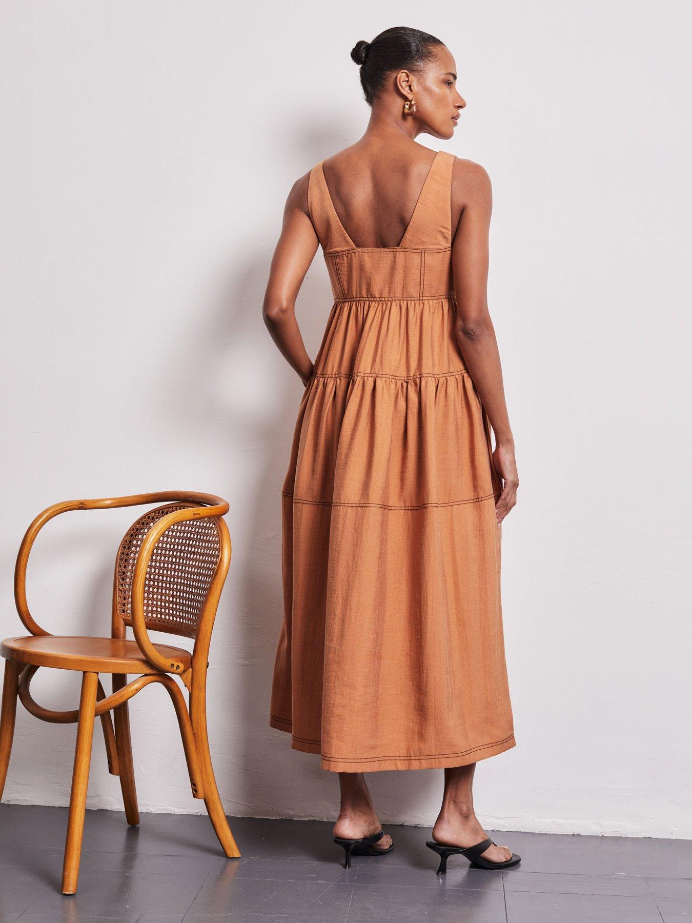 Image 3 of 5 of Vi.ve.re Polly Polly Sundress - Brown