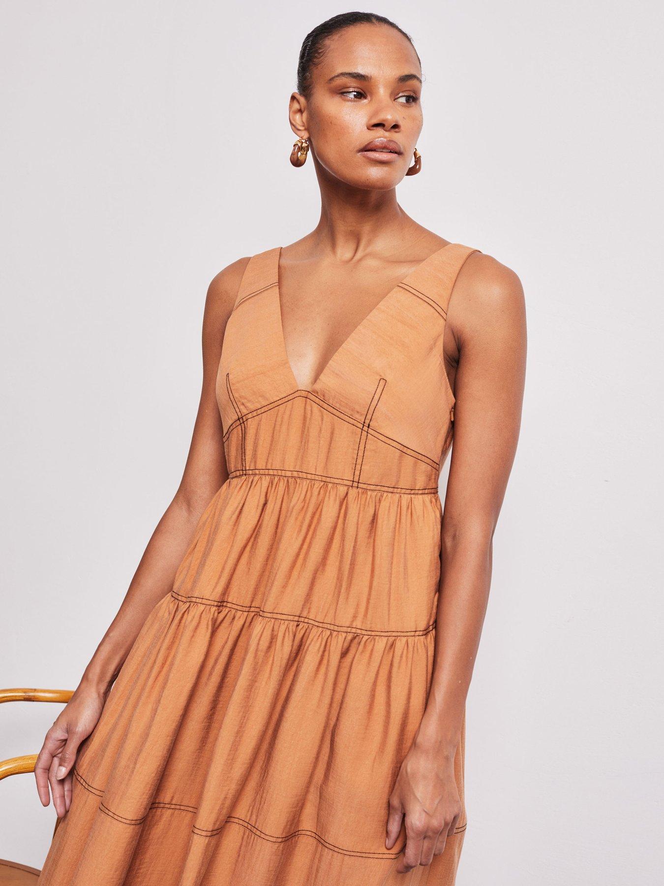 Image 4 of 5 of Vi.ve.re Polly Polly Sundress - Brown