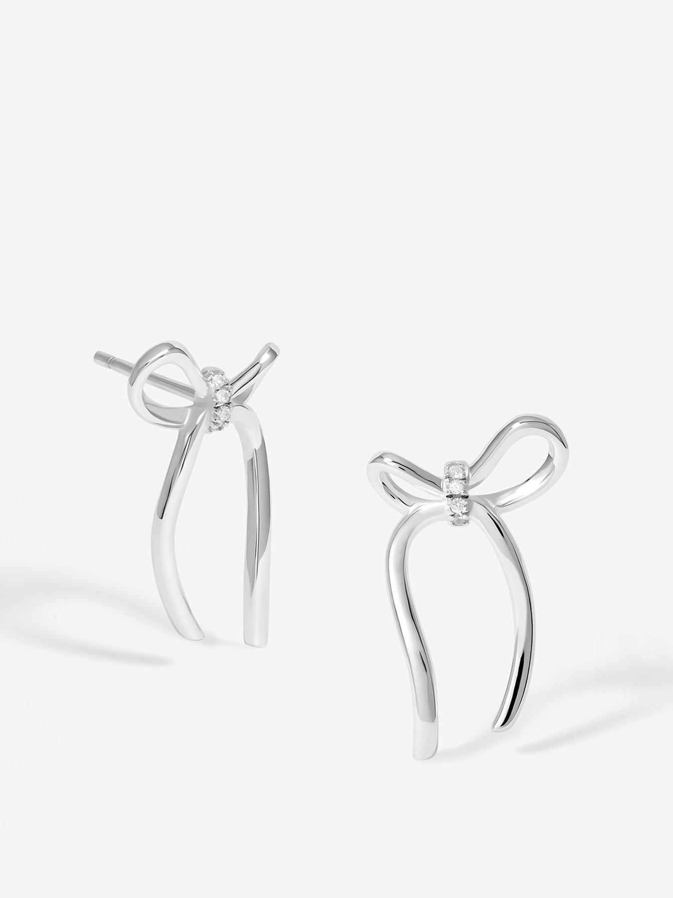simply-silver-simply-silver-sterling-silver-925-polished-and-pave-bow-stud-earrings