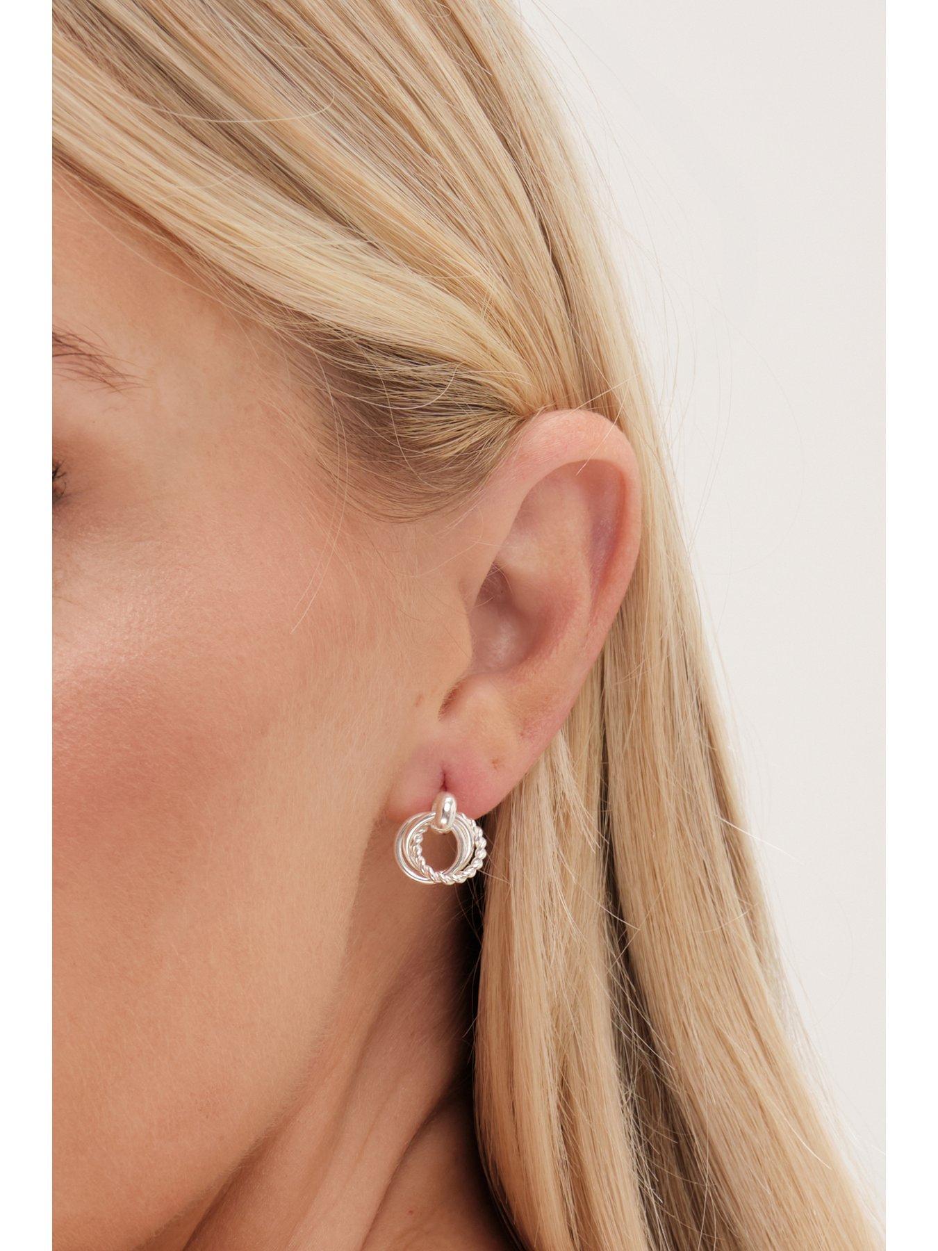 simply-silver-simply-silver-sterling-silver-925-polished-and-textured-interlocking-circle-stud-earringsstillFront