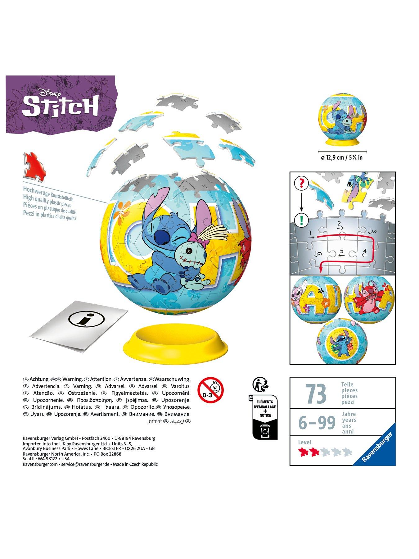 Image 4 of 6 of Disney Stitch Stitch 3D Puzzle Ball, 72pc
