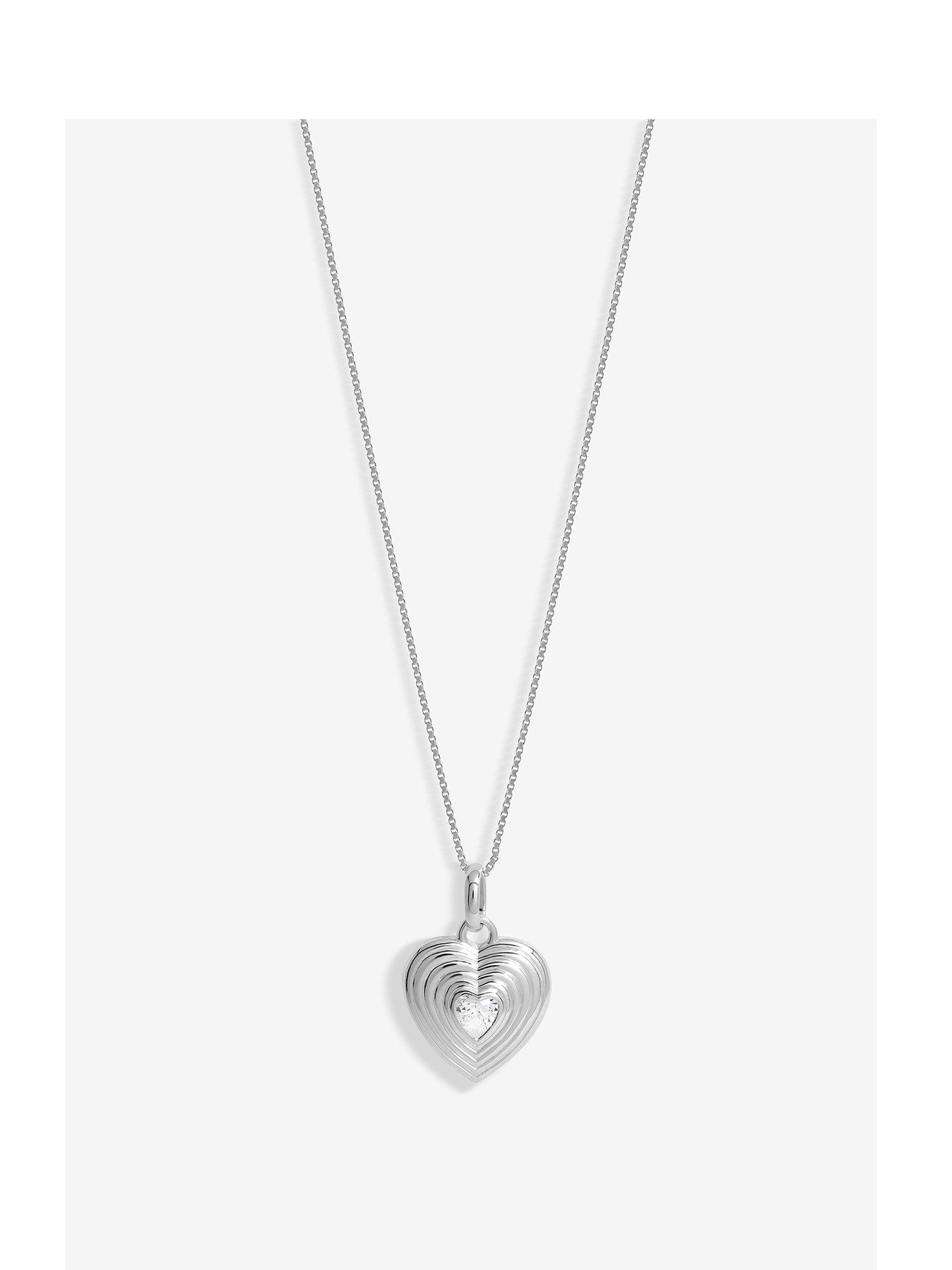 simply-silver-simply-silver-sterling-silver-925-ridged-heart-cubic-zirconia-heart-pendant