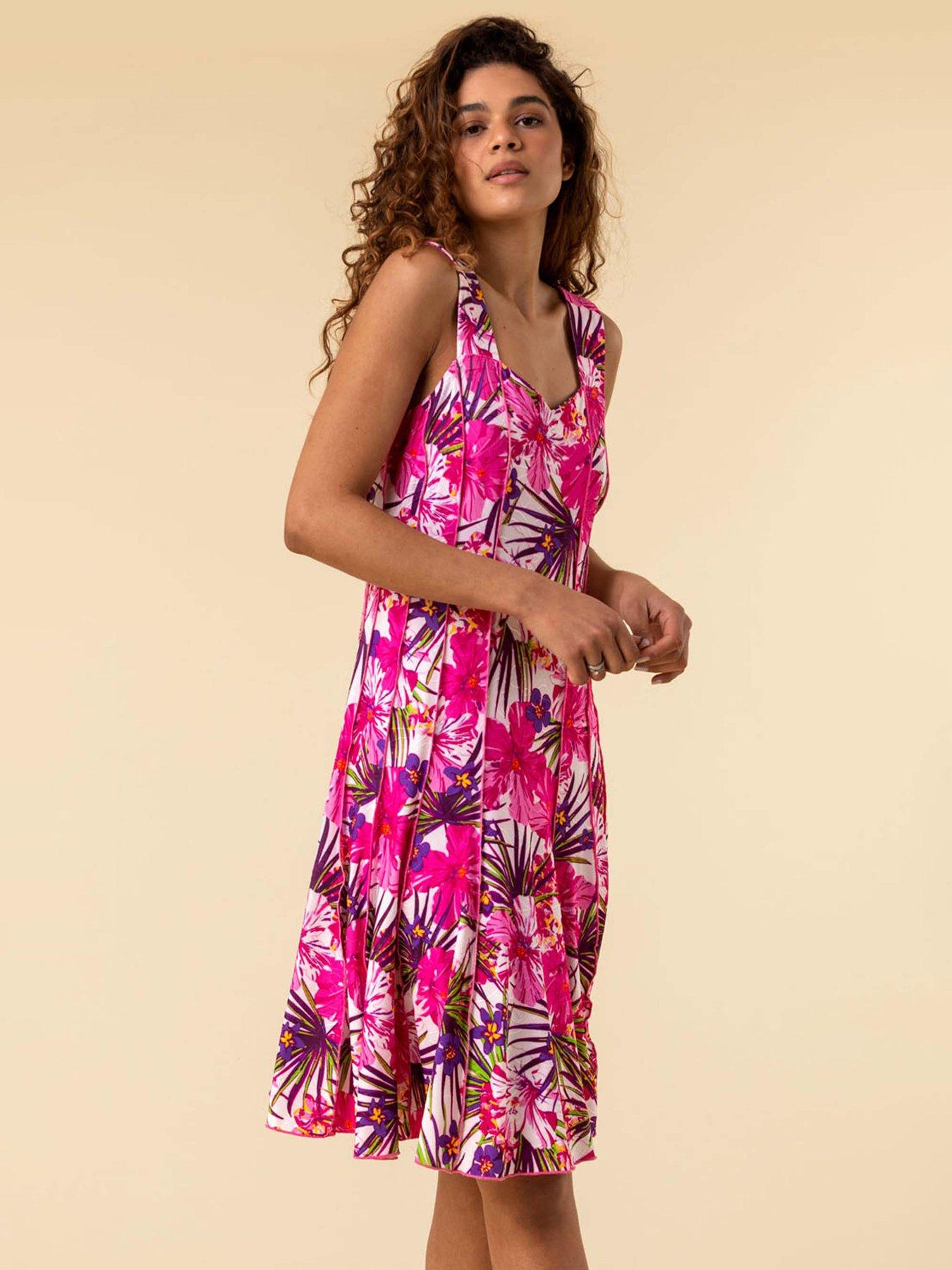 roman-tropical-floral-panel-skater-dressback