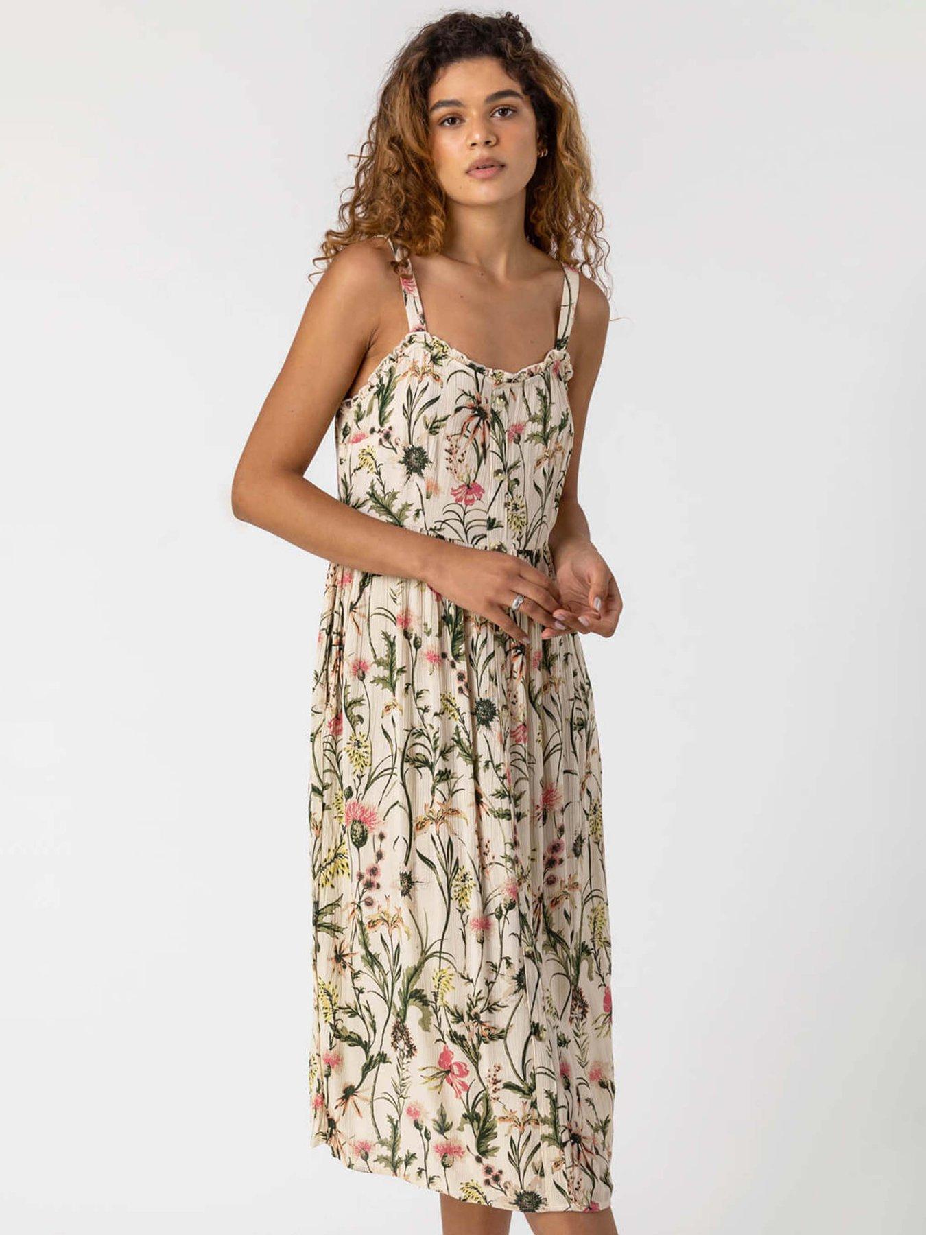Image 4 of 5 of Roman Floral Print Button Down Sun Dress