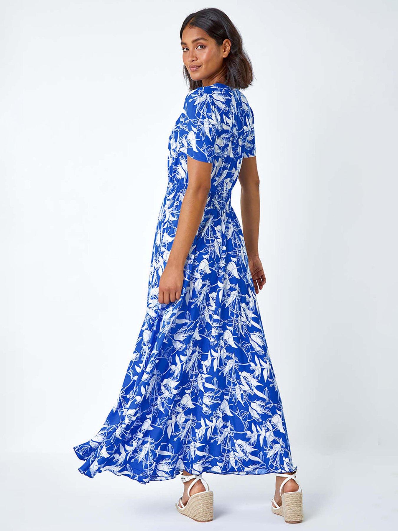 roman-floral-print-button-detail-maxi-dressstillFront