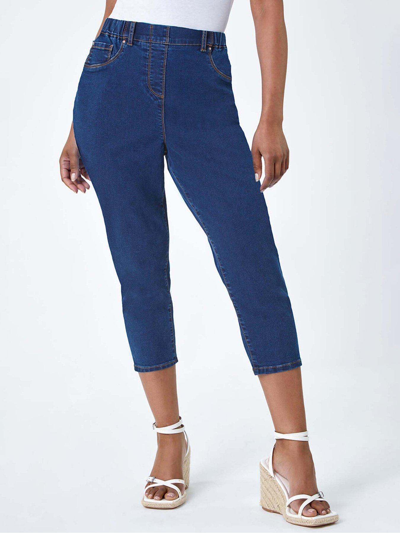 roman-petite-elastic-waist-crop-denim-jegging