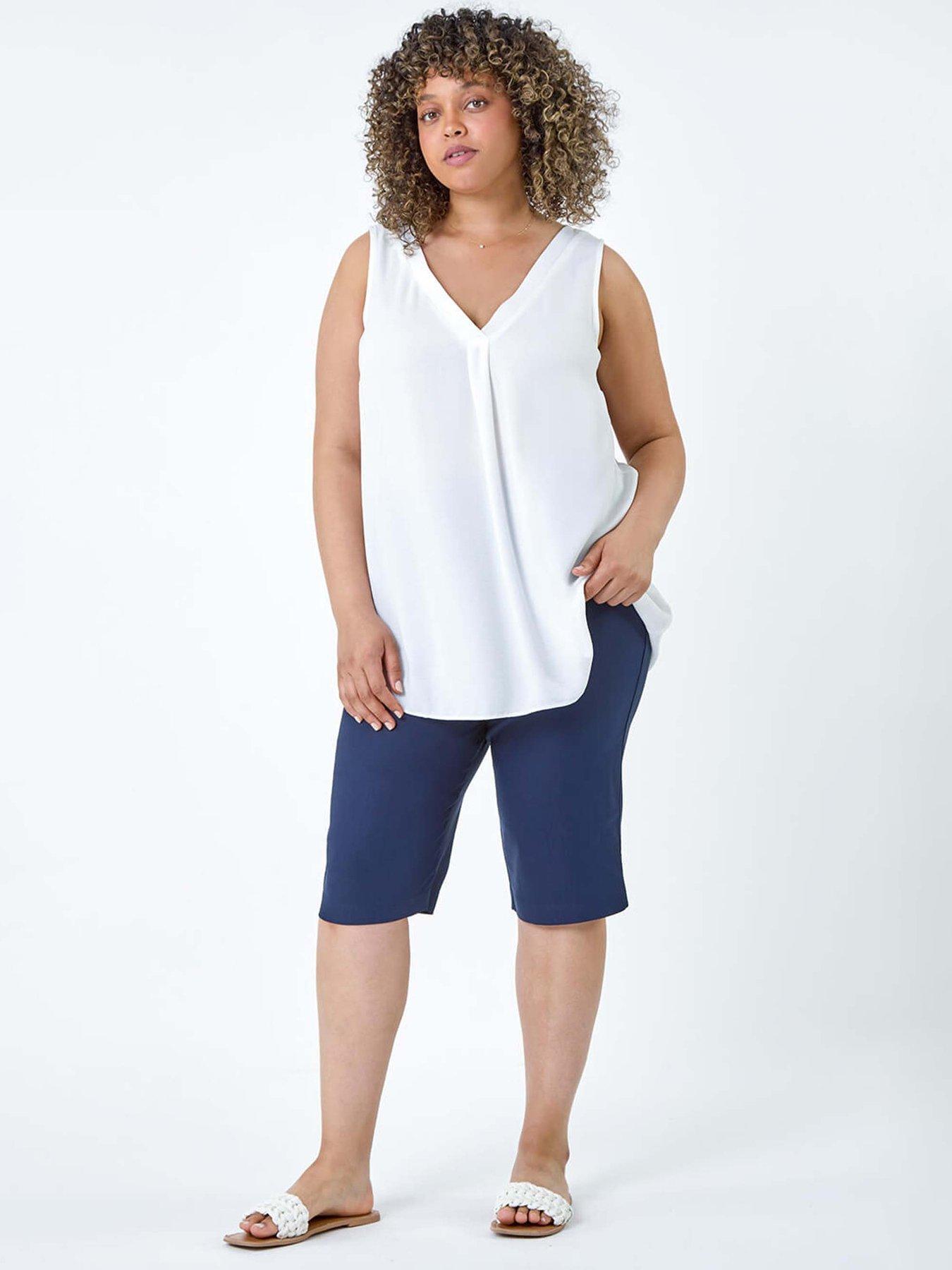roman-curve-knee-length-stretch-shorts-navyback
