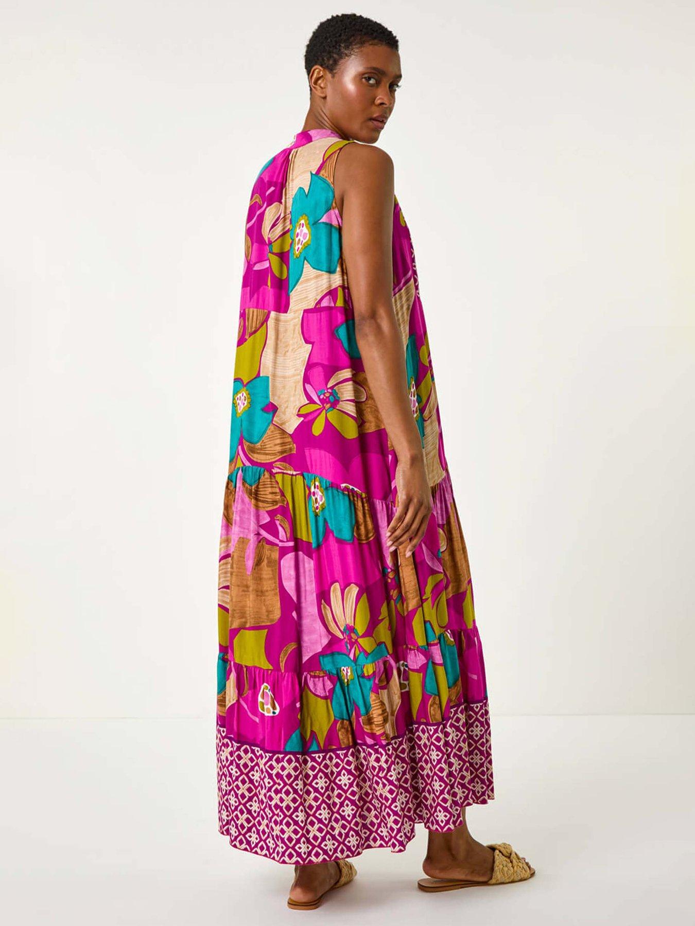 roman-boho-floral-print-smock-maxi-dressstillFront