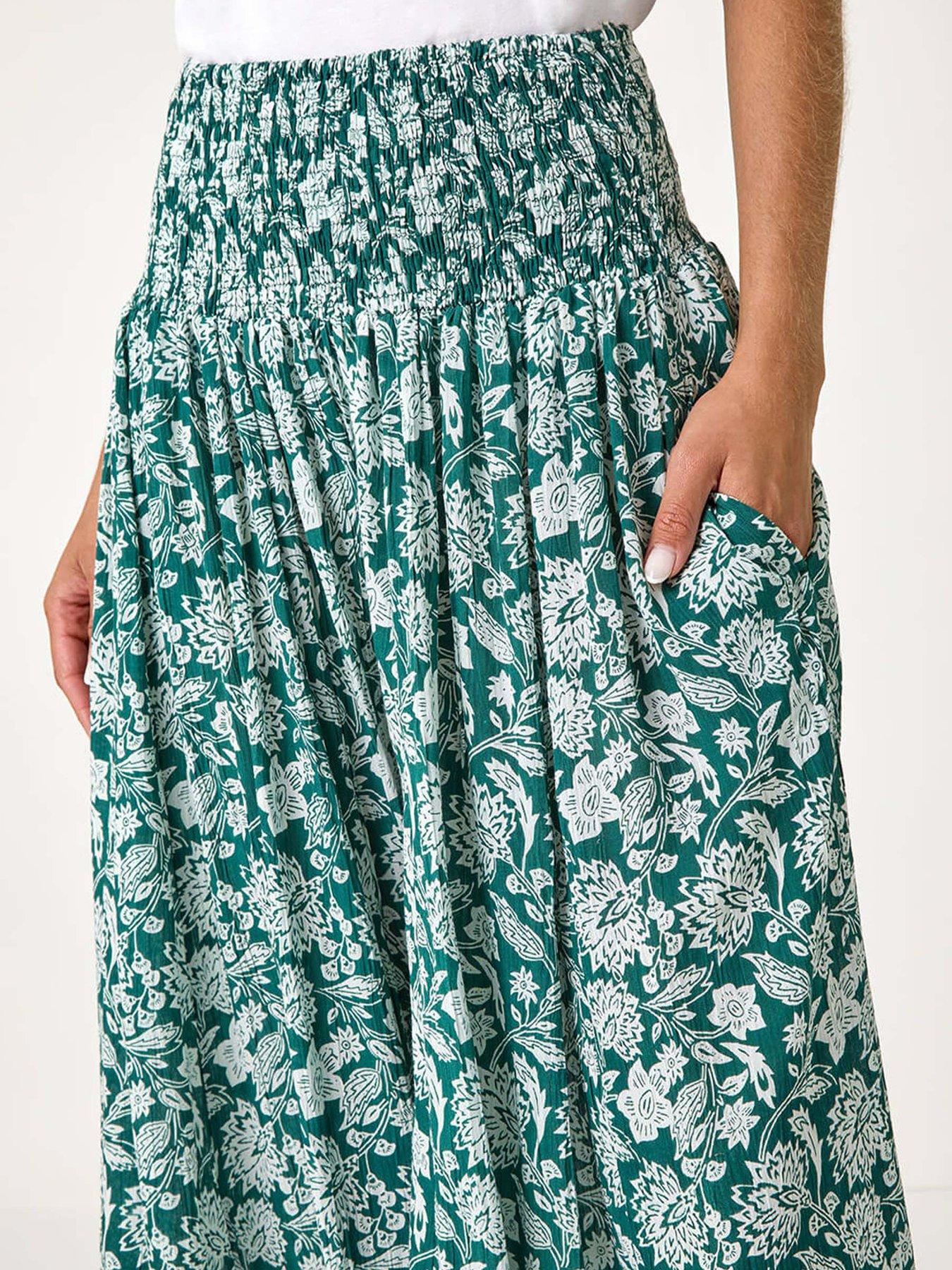roman-floral-leaf-shirred-palazzo-stretch-trouserdetail