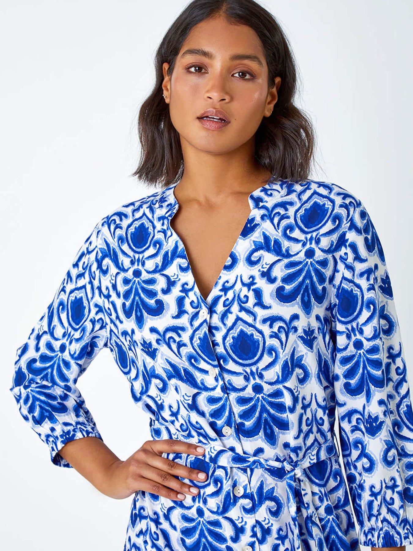 roman-abstract-border-print-shirt-dressoutfit