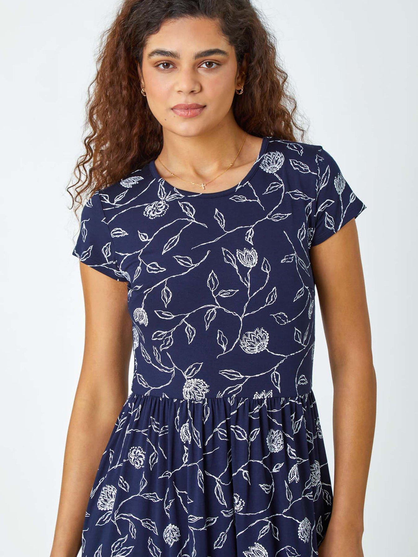 roman-floral-print-midi-stretch-dressdetail