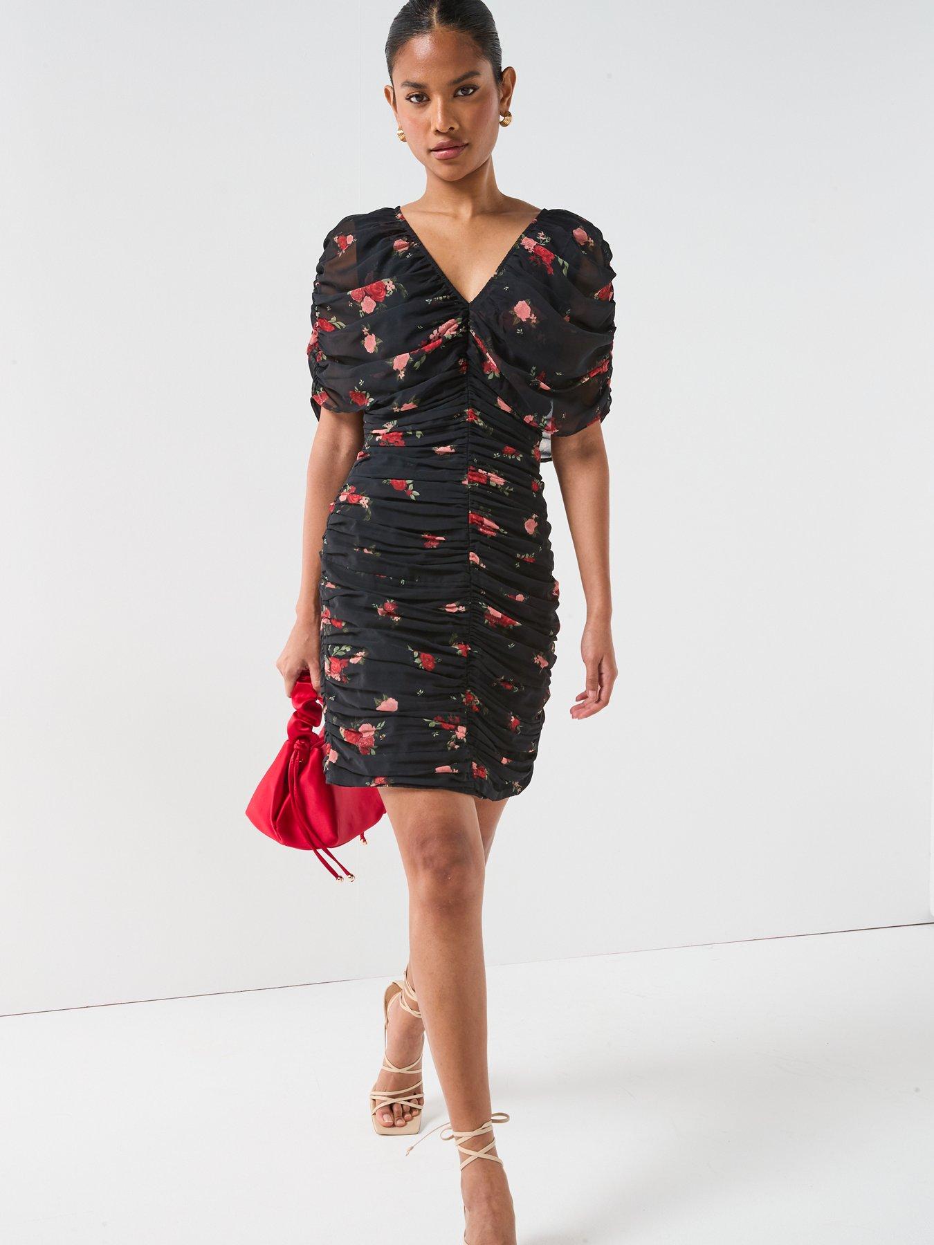 v-by-very-ruched-floral-printed-mini-dress-printback