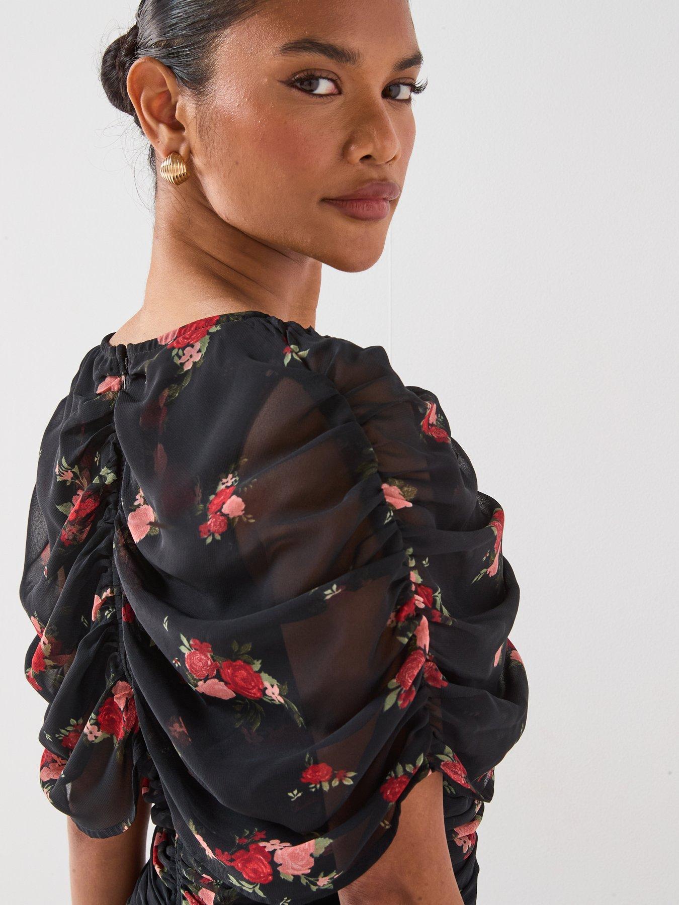 v-by-very-ruched-floral-printed-mini-dress-printoutfit