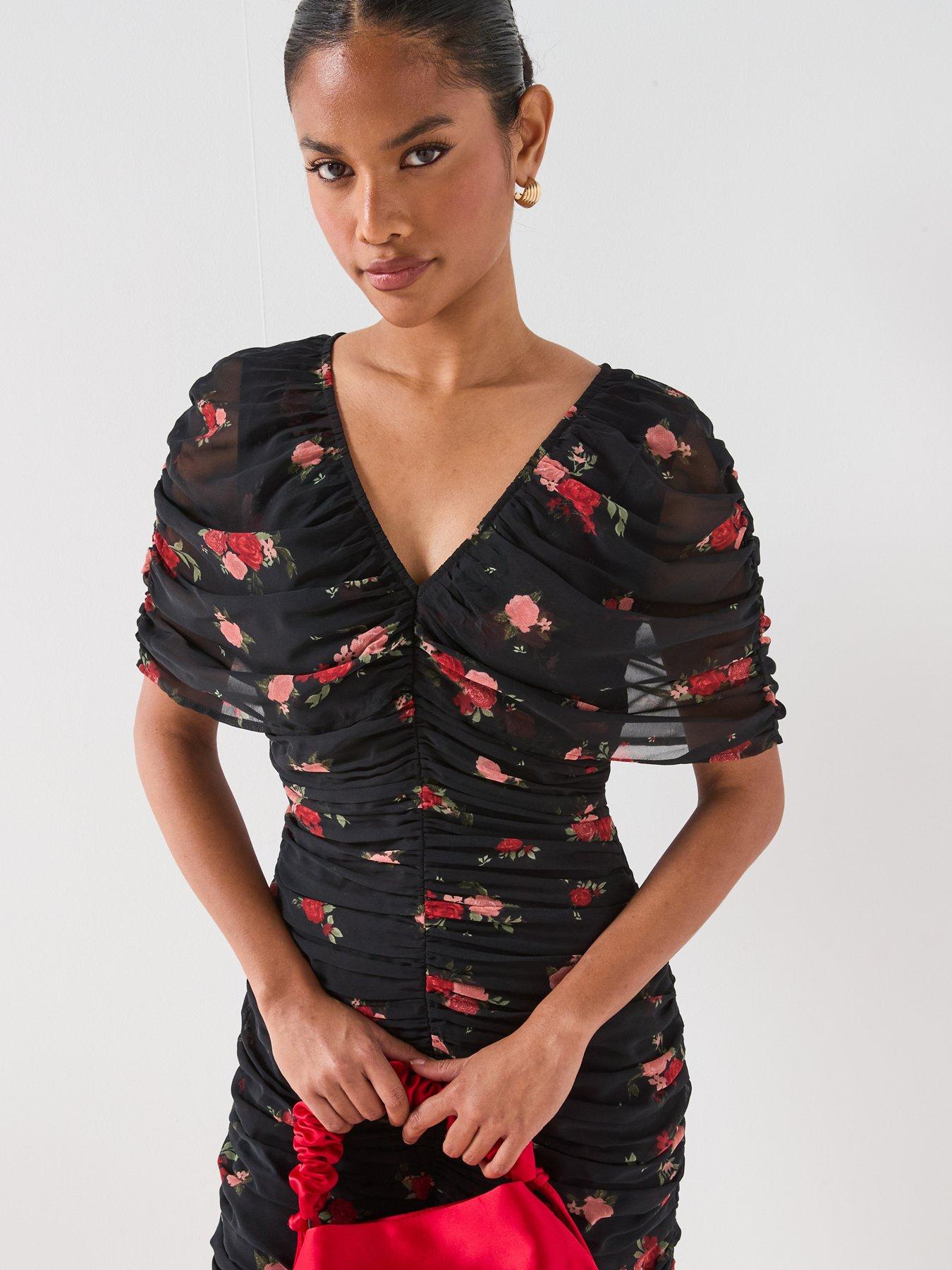 v-by-very-ruched-floral-printed-mini-dress-printdetail