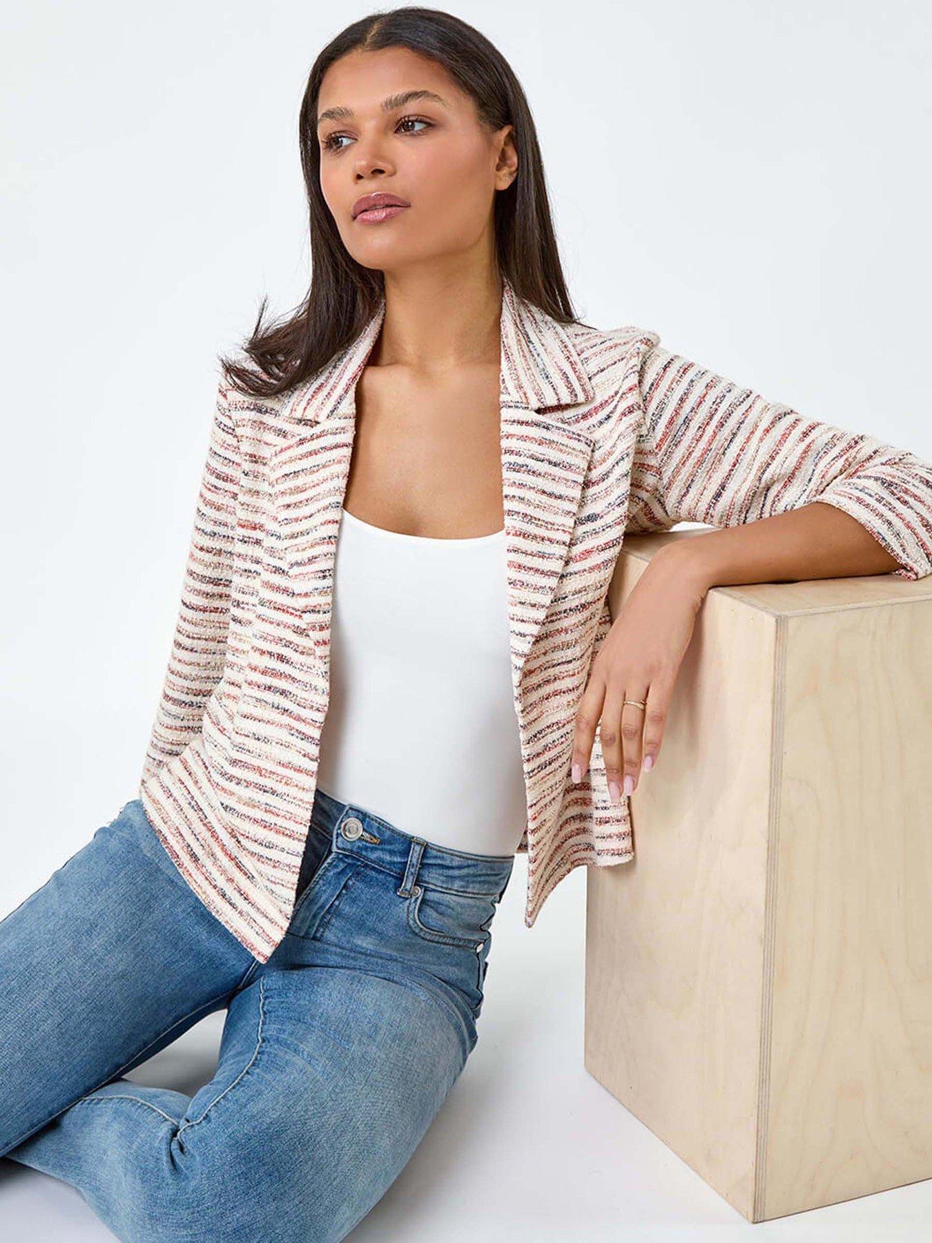 roman-stripe-textured-34-sleeve-cotton-blend-jacketfront