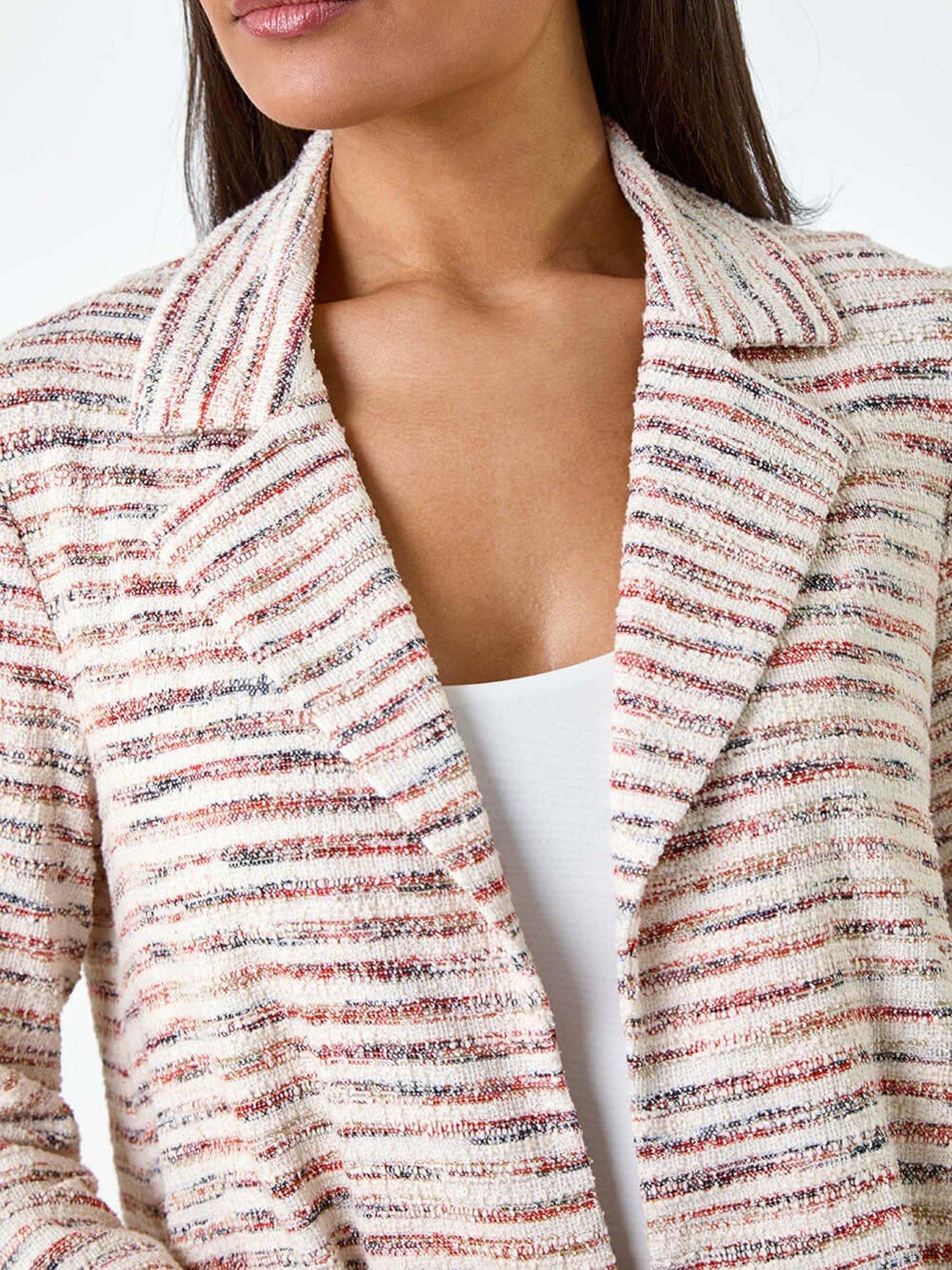 roman-stripe-textured-34-sleeve-cotton-blend-jacketdetail