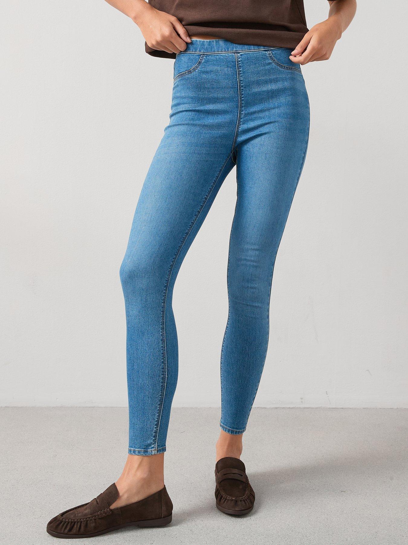 The Very Collection High Waist Denim Jeggings - Mid Wash