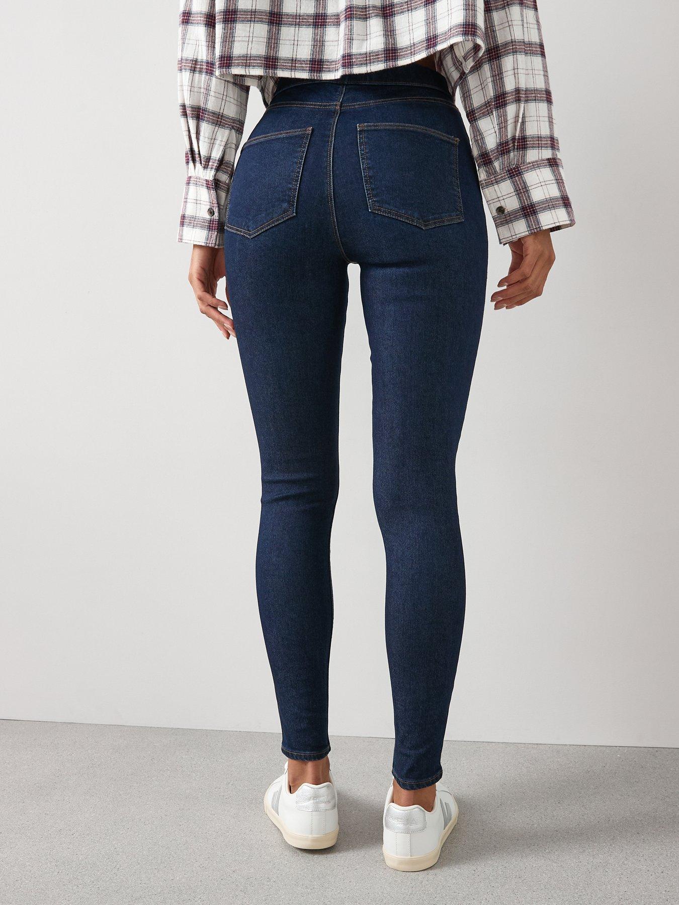 Image 2 of 5 of The Very Collection Tall High Waist Denim Jeggings - Dark Wash