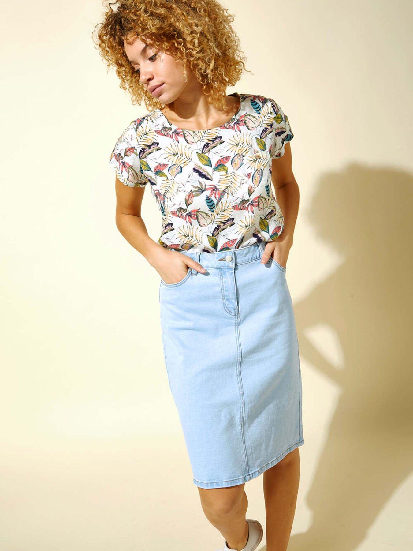 roman-cotton-denim-stretch-a-line-skirtoutfit