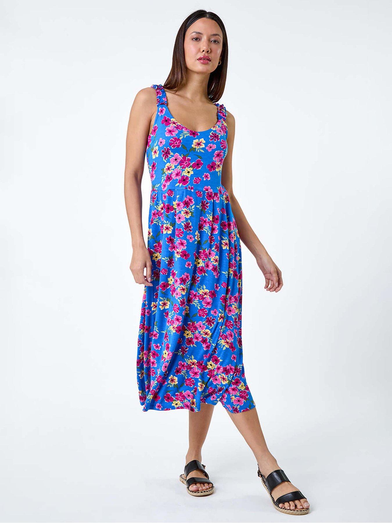 roman-floral-shirred-strap-midi-dressstillFront
