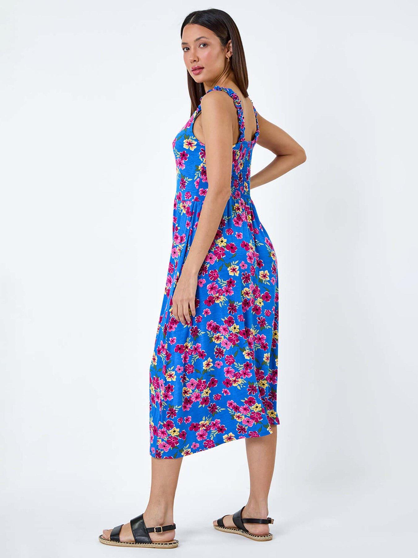 roman-floral-shirred-strap-midi-dressback