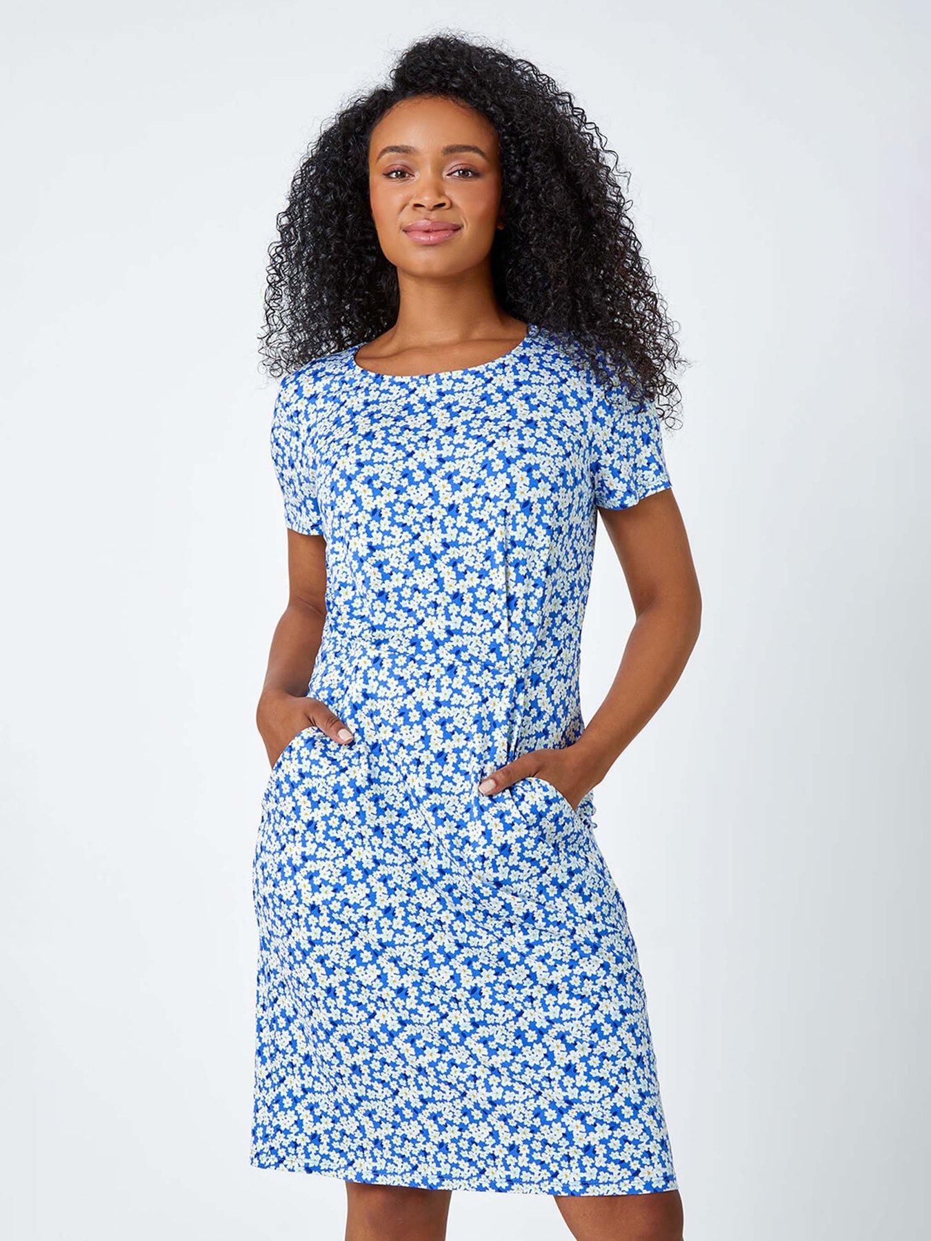roman-ditsy-floral-pocket-stretch-dressstillFront