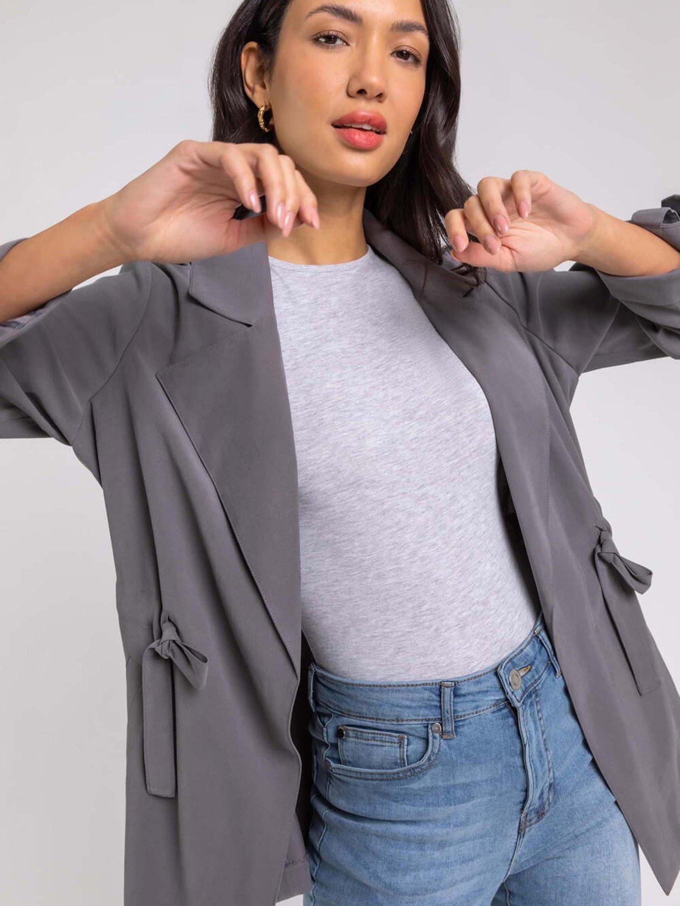 roman-tie-waist-longline-jacket-greydetail