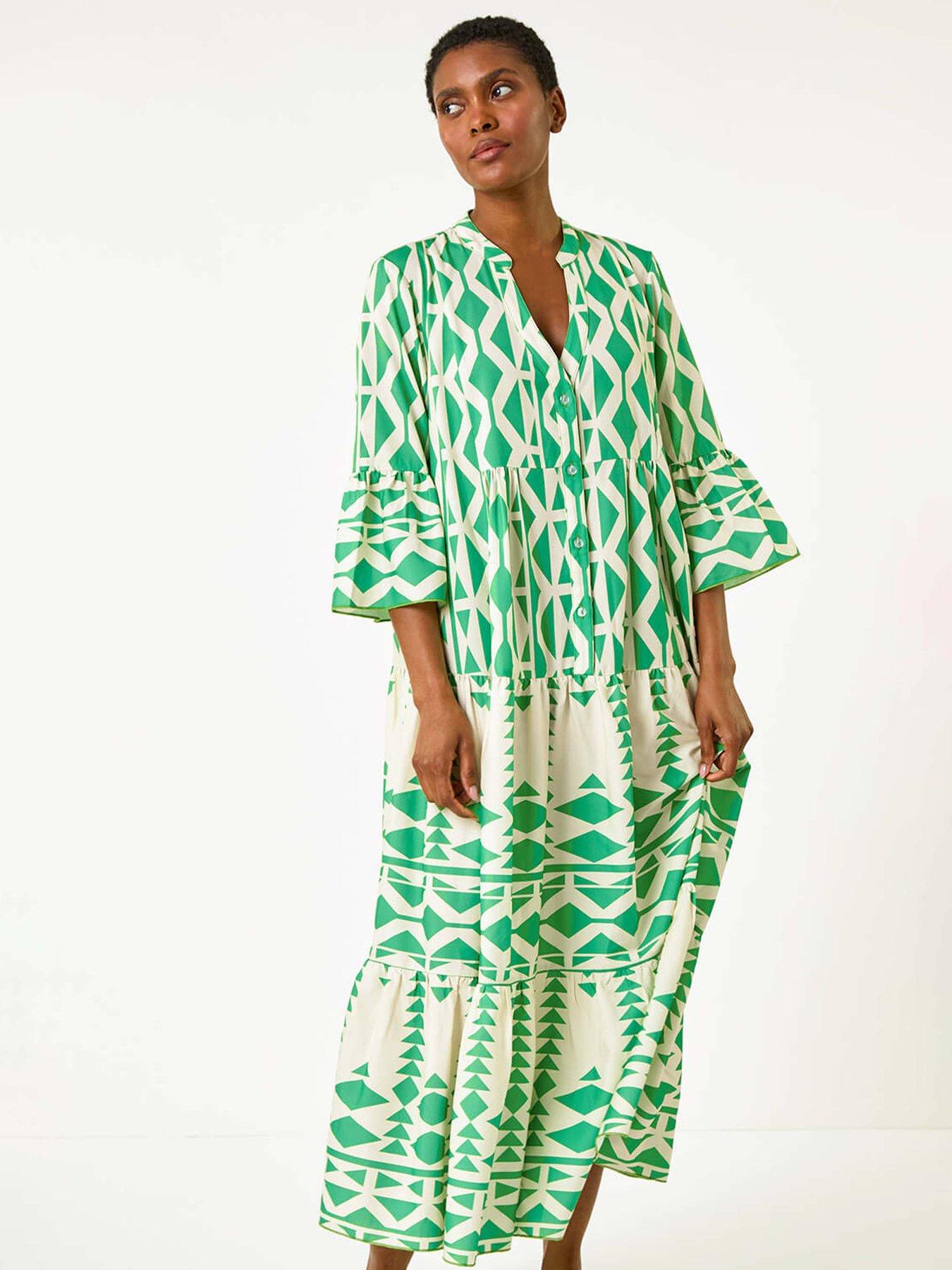 roman-aztec-print-tiered-midi-smock-dressback