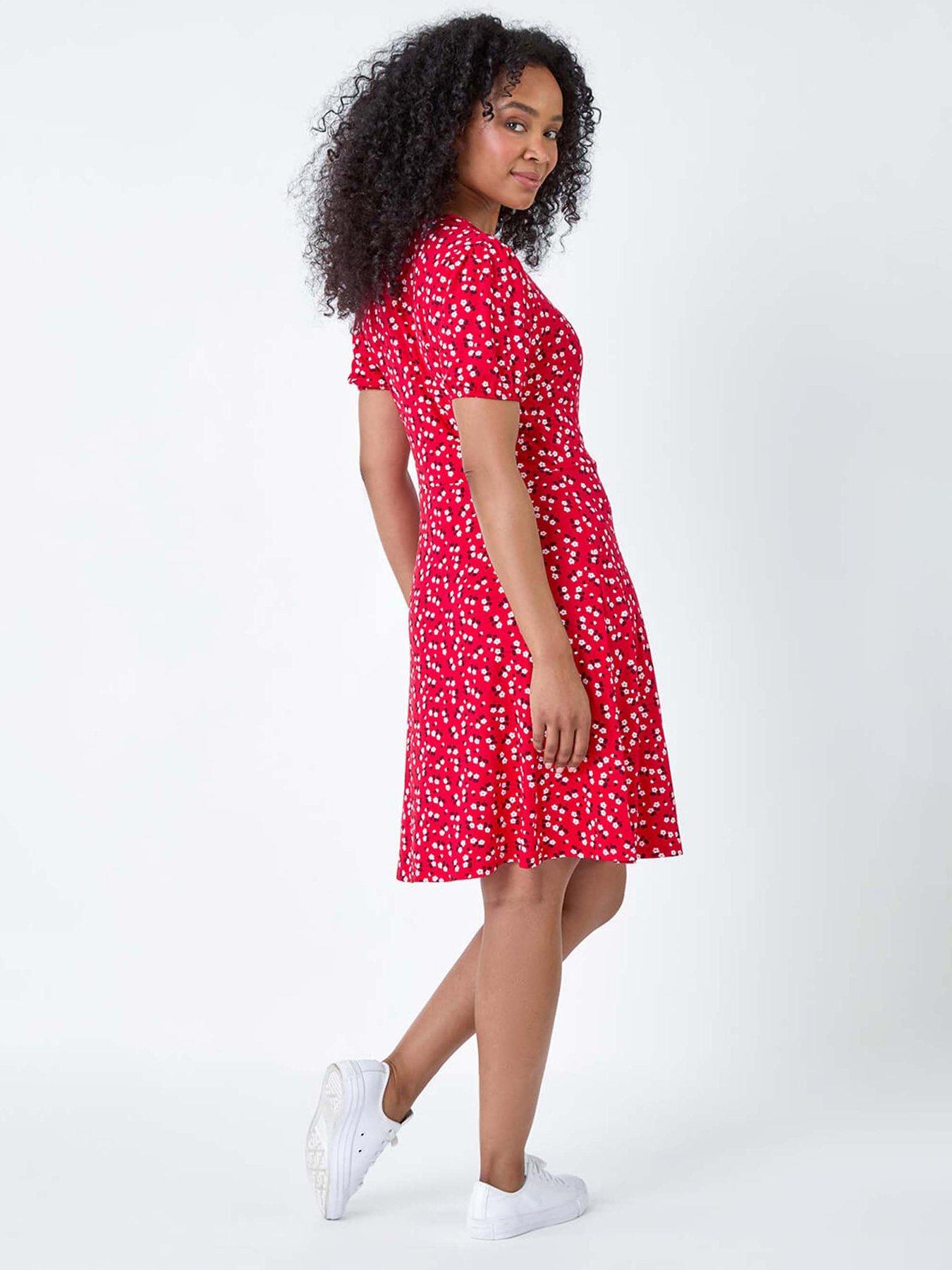 roman-petite-ditsy-stretch-wrap-dressstillFront